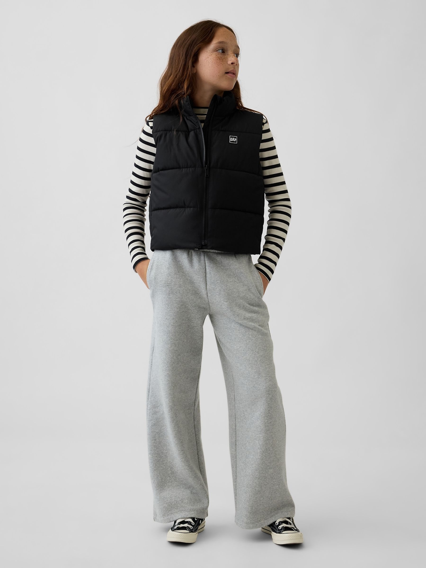 Black Relaxed Puffer Vest - Image 3 of 5