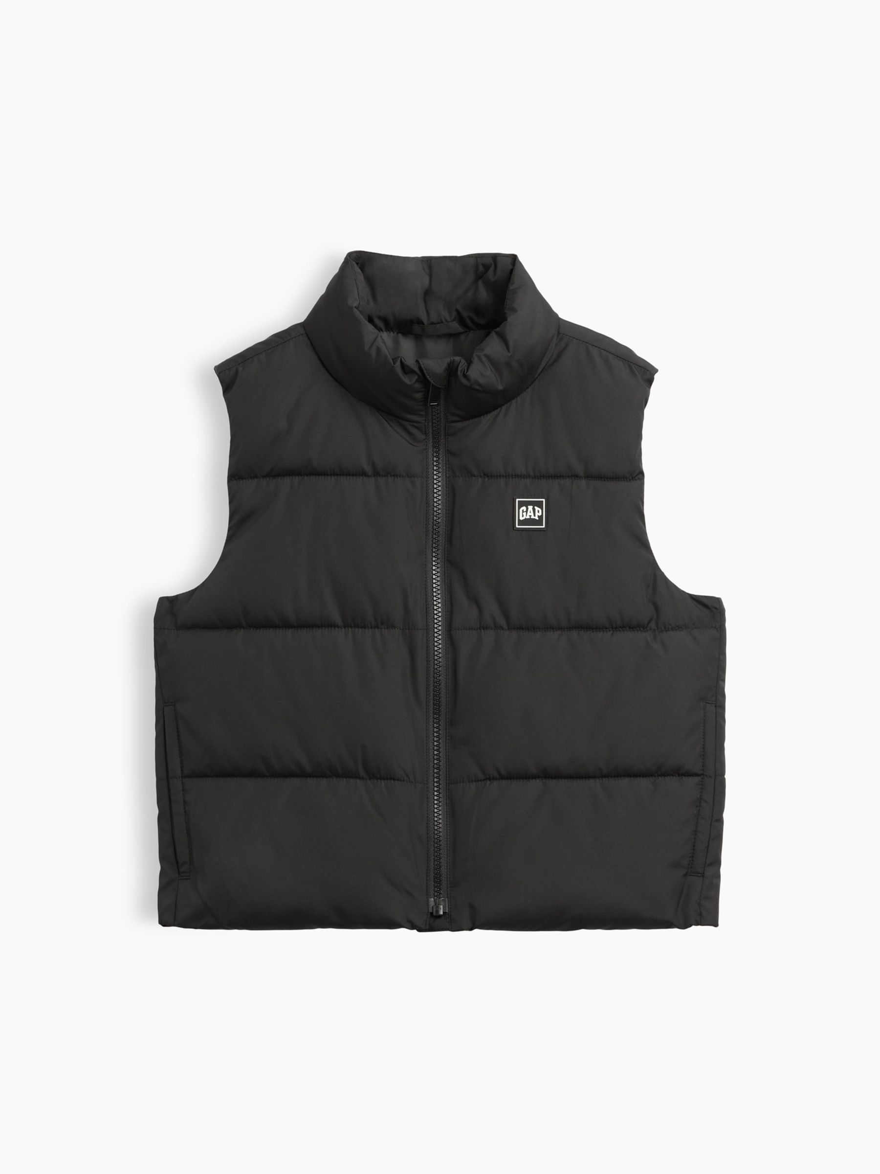 Black Relaxed Puffer Vest - Image 4 of 5
