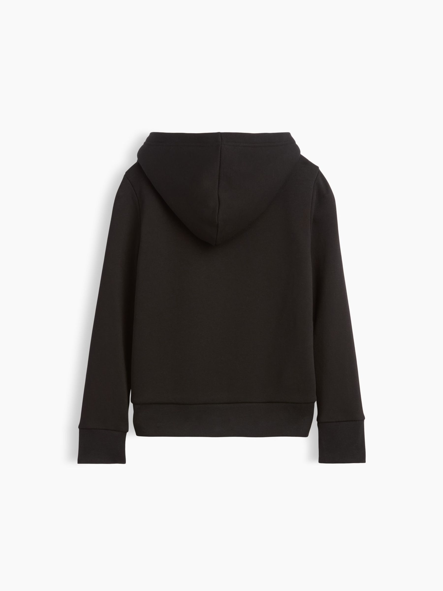 Black Sherpa-Lined Logo Zip-Up Hoodie - Image 2 of 3 Black Sherpa-Lined Logo Zip-Up Hoodie - Image 2 of 3