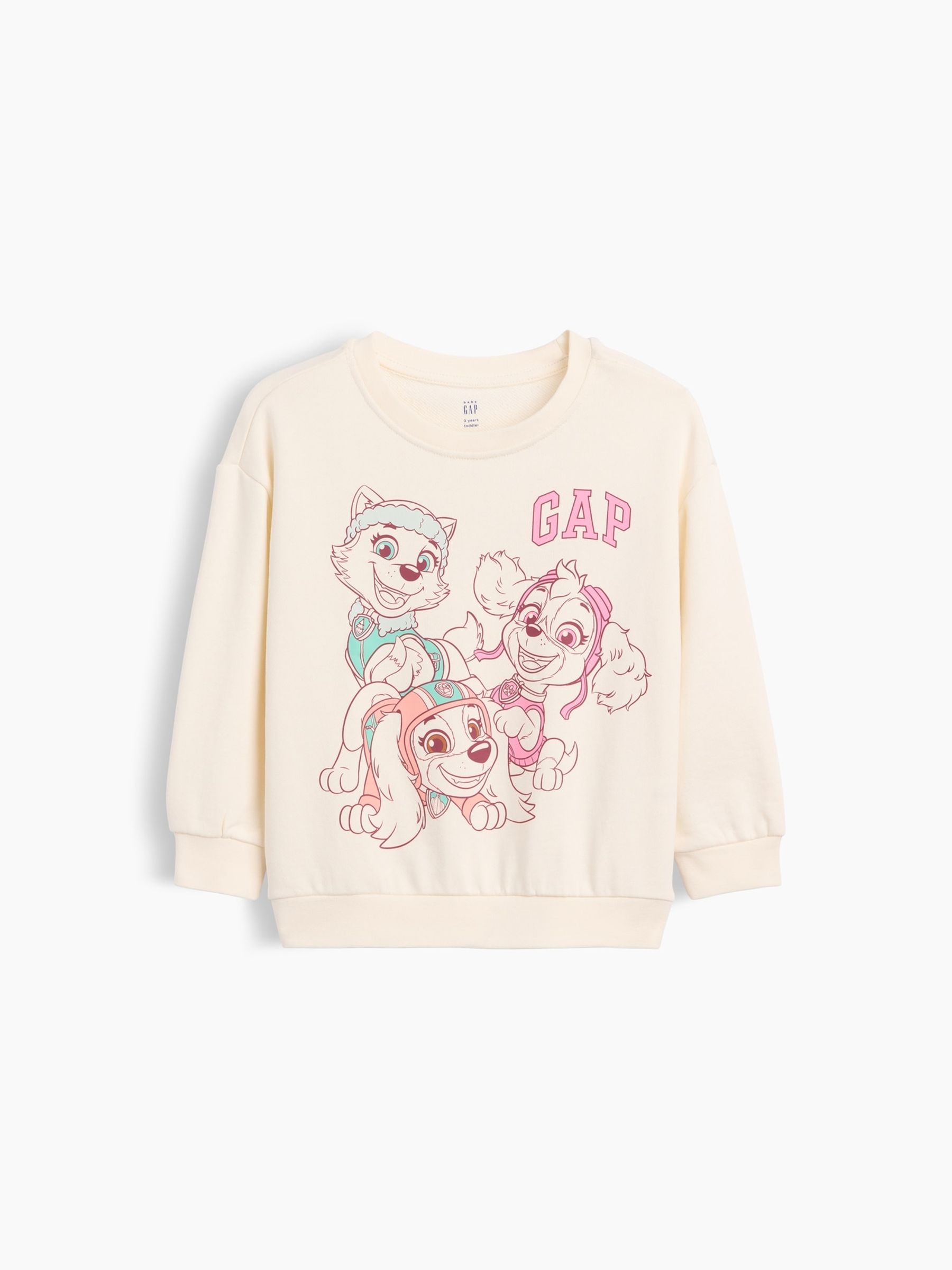 Cream Vintage Soft French Terry Paw Patrol Sweatshirt - Image 1 of 2 Cream Vintage Soft French Terry Paw Patrol Sweatshirt - Image 1 of 2