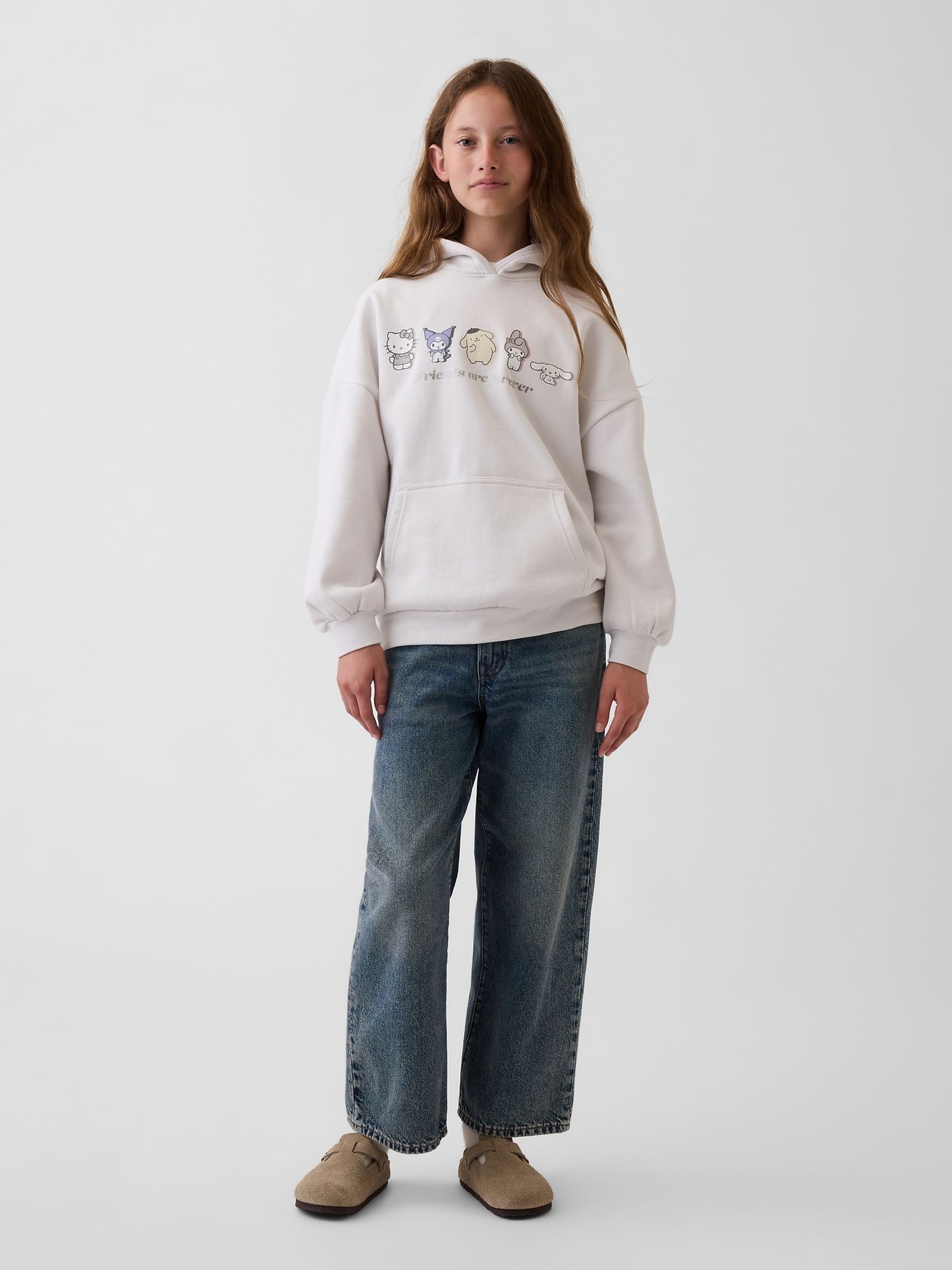 White Vintage Soft Oversized Hello Kitty Hoodie - Image 3 of 4