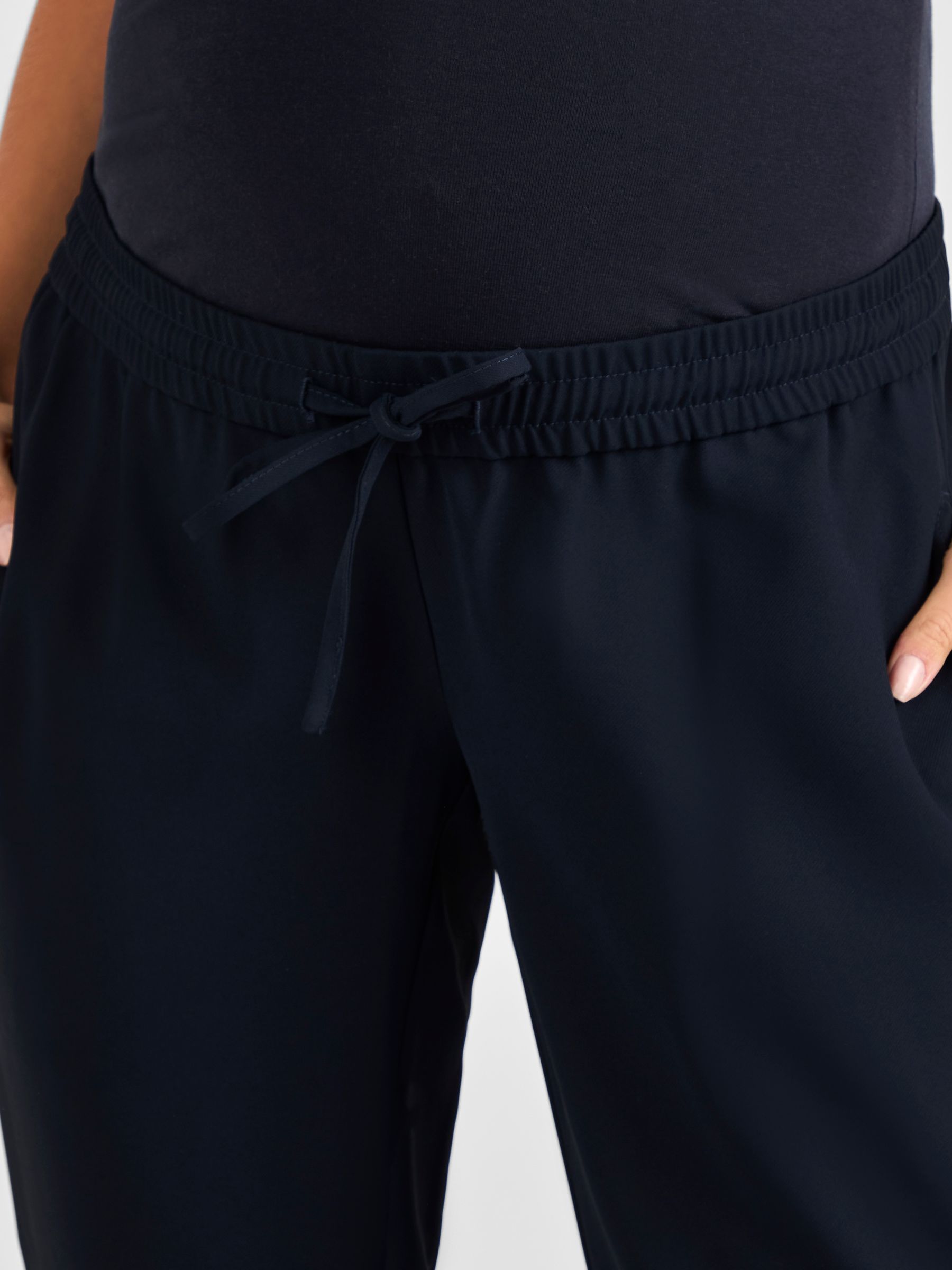 Navy Tapered Maternity Trousers - Image 4 of 4