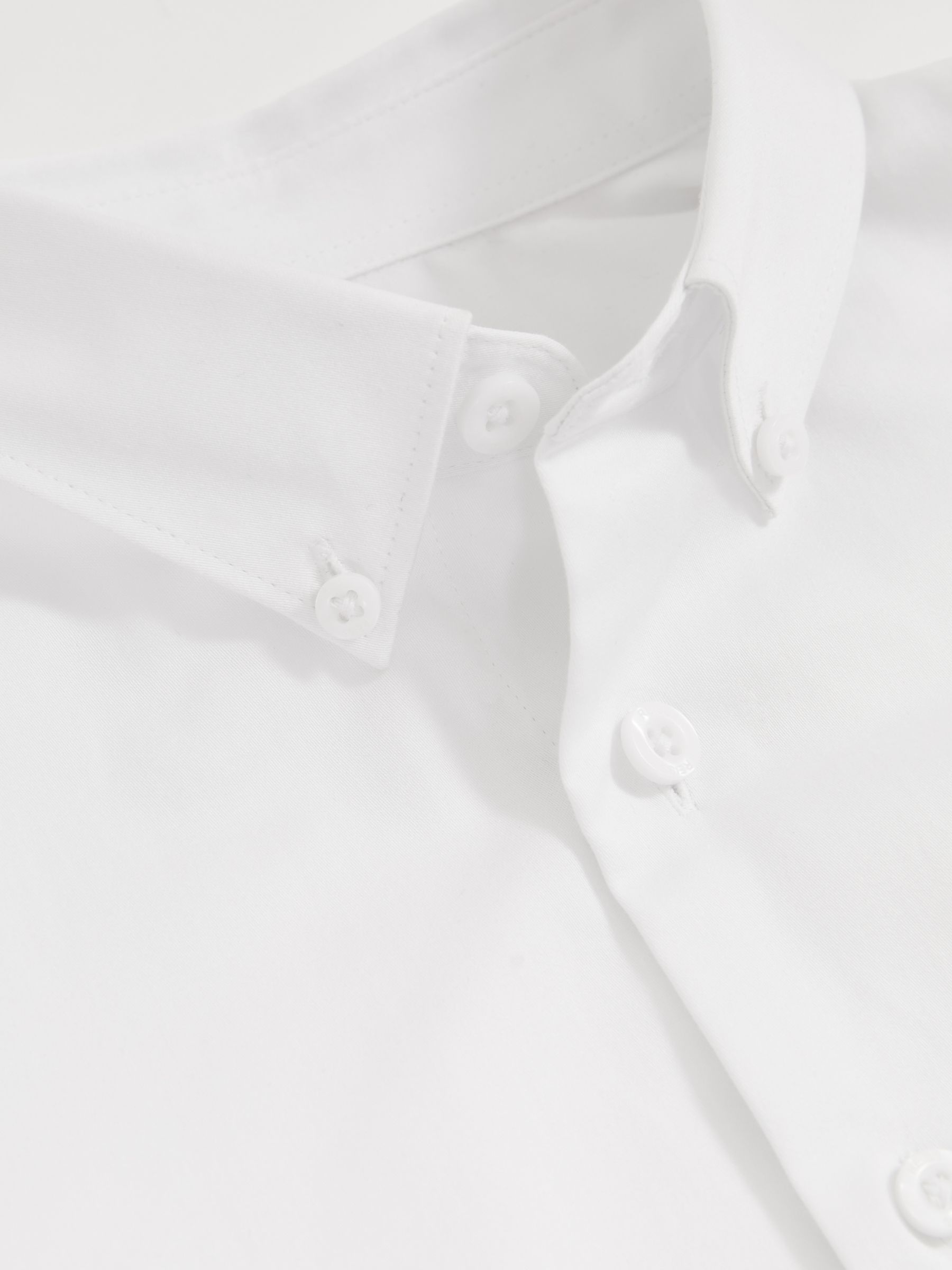 3-9 yrs Cotton Slim-Fit Button-Down Shirt in White - Image 4 of 4