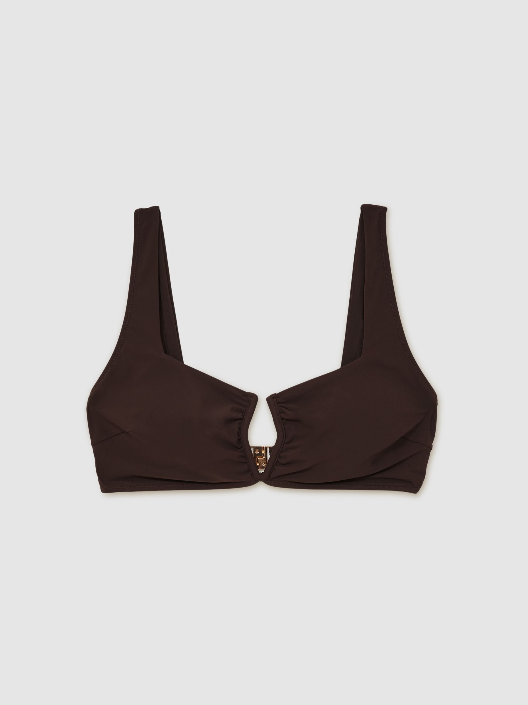 V-Front Bikini Top in Mocha - Image 2 of 6
