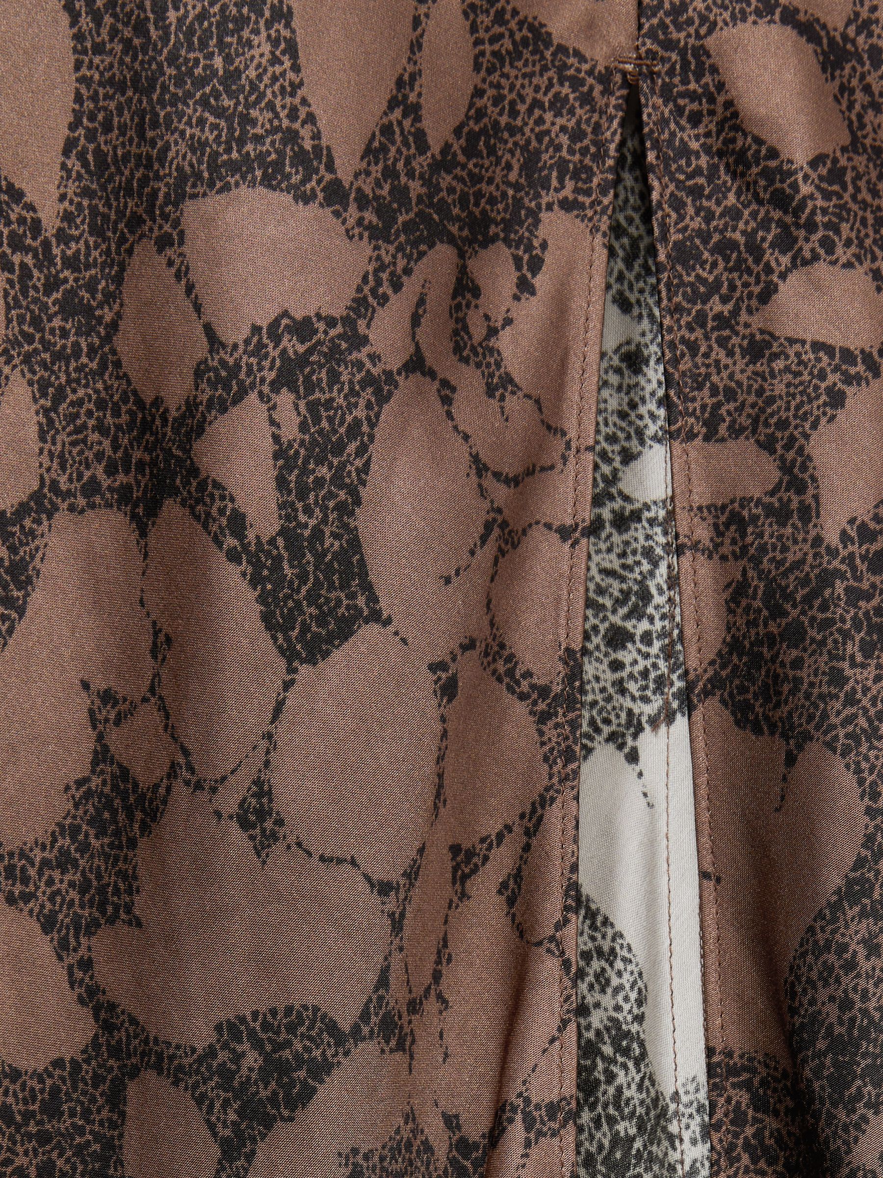 Satin Printed Slip Nightdress in Mink/Black - Image 7 of 7