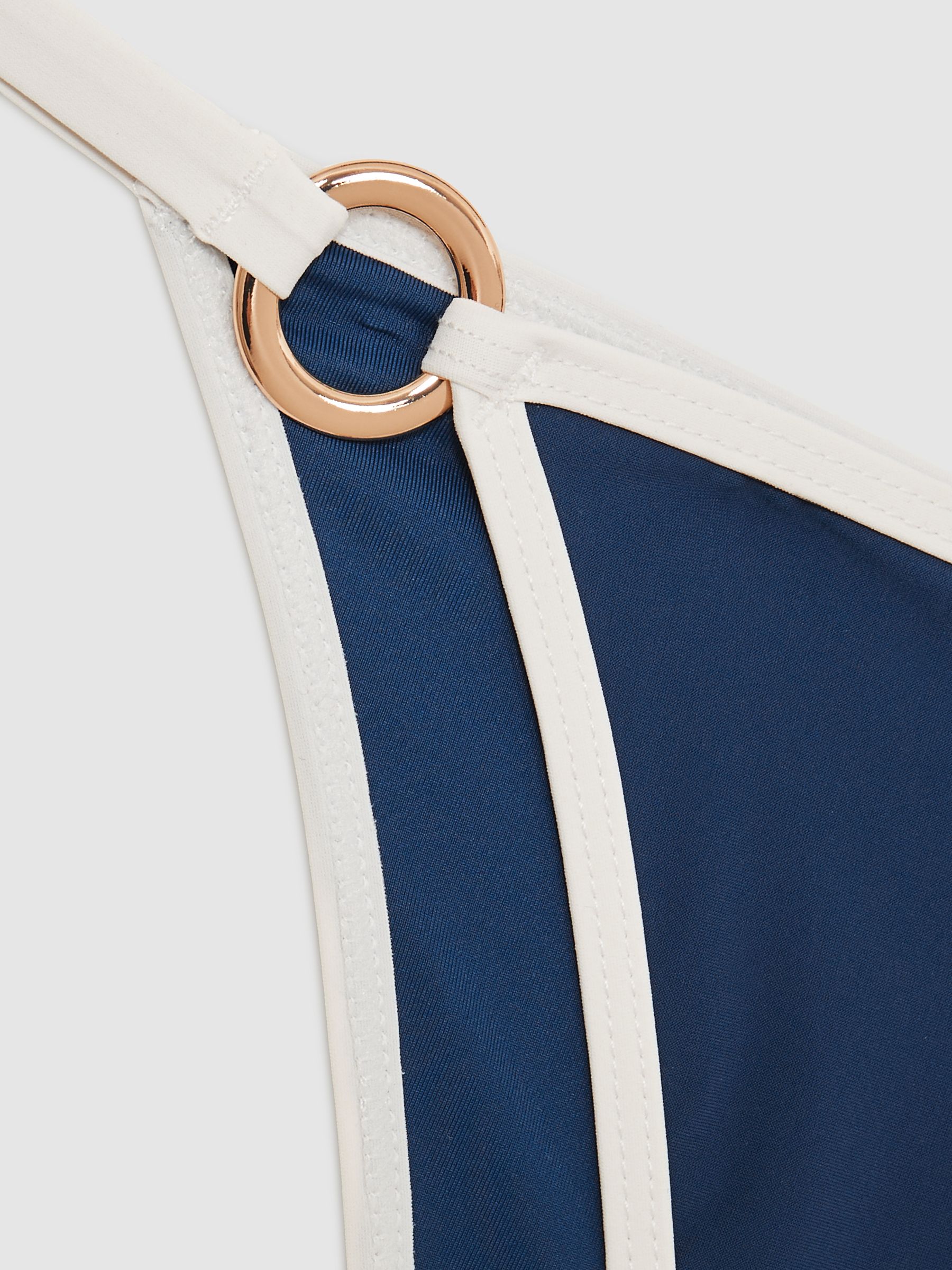 Contrast-Trim Bikini Bottoms in Blue/White - Image 6 of 6