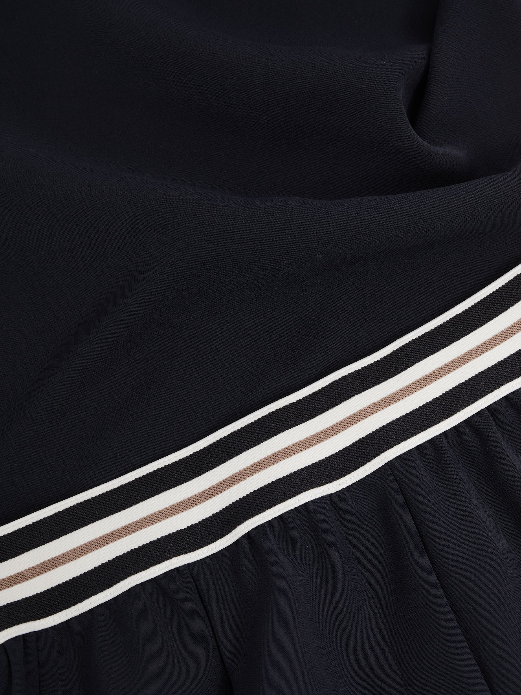 Petite Stripe-Waistband Wide-Leg Trousers in Navy - Image 6 of 7
