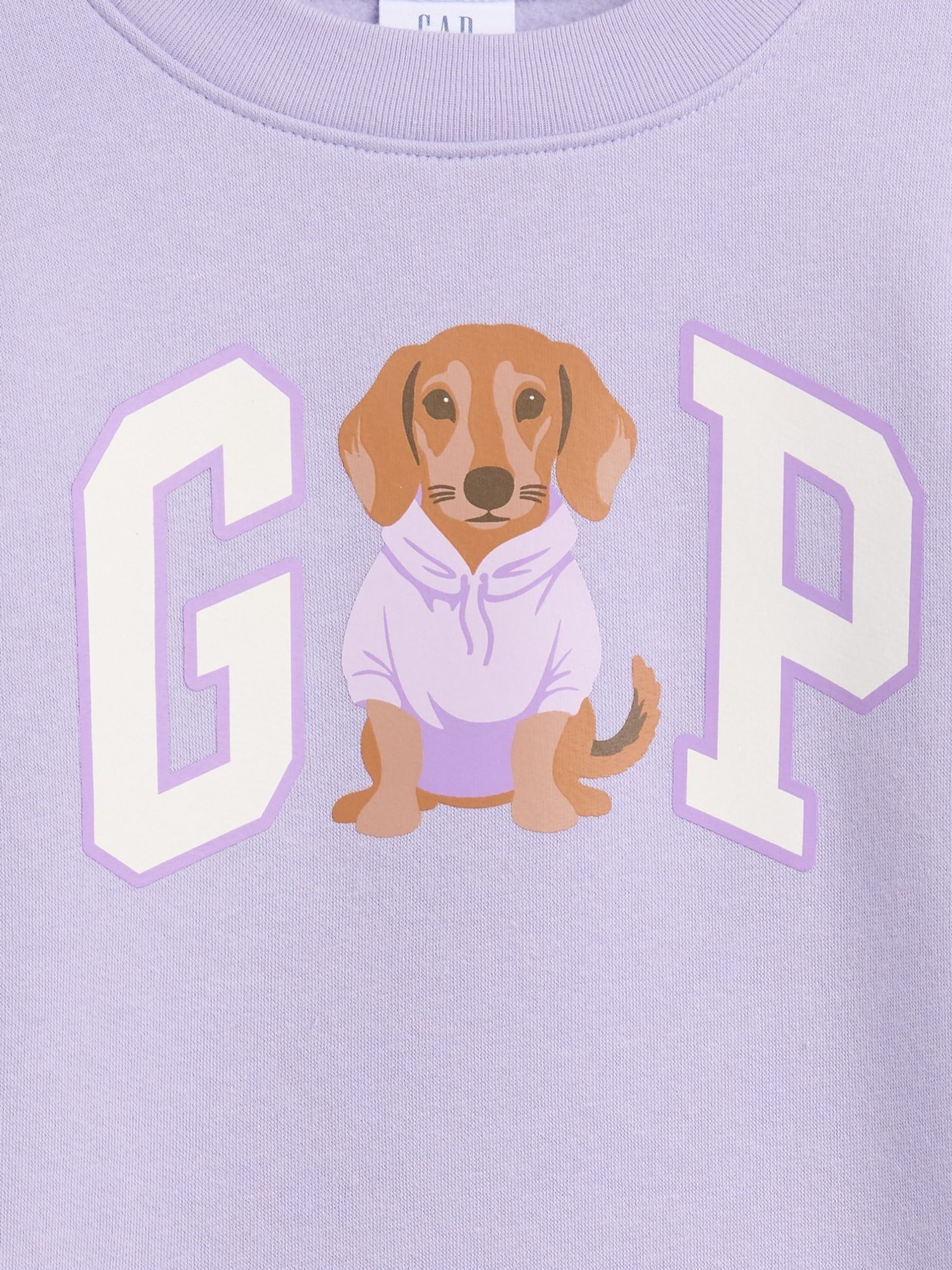 Purple Dachshund Crew Neck Graphic Sweatshirt - Image 3 of 3 Purple Dachshund Crew Neck Graphic Sweatshirt - Image 3 of 3
