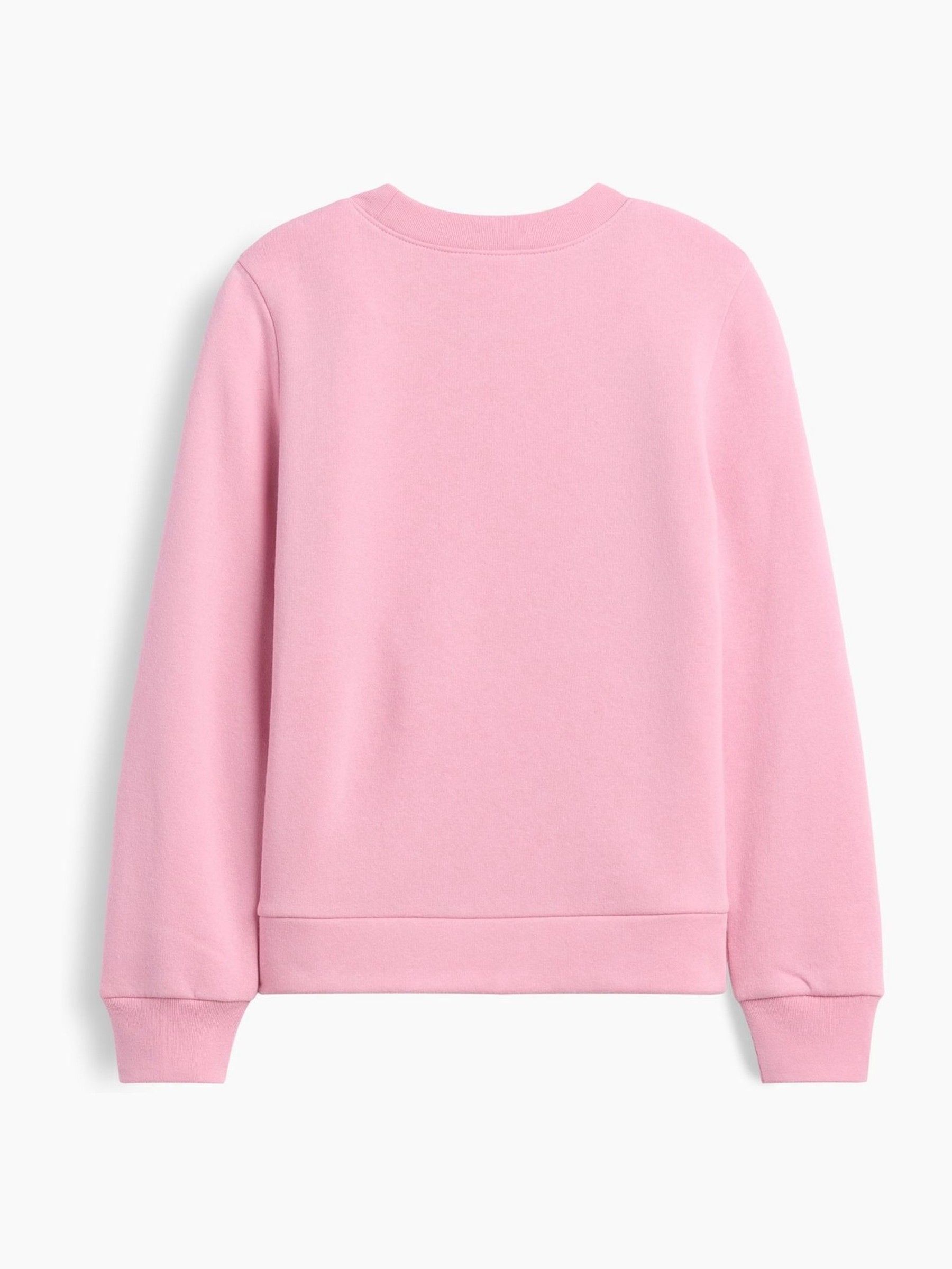 Pink Crew Neck Graphic Sweatshirt - Image 2 of 3 Pink Crew Neck Graphic Sweatshirt - Image 2 of 3