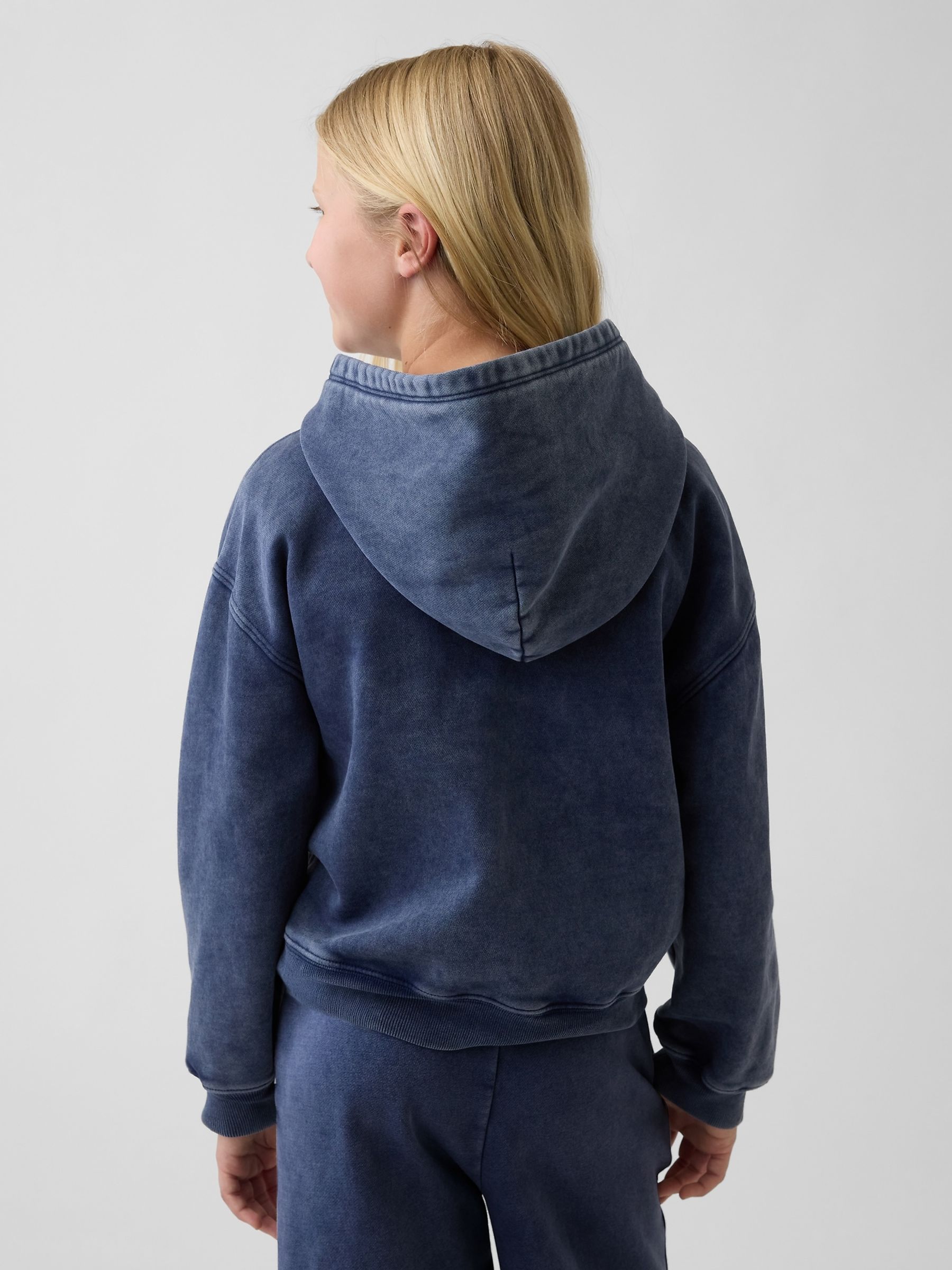 Blue VintageSoft Relaxed Hoodie - Image 2 of 6 Blue VintageSoft Relaxed Hoodie - Image 2 of 6