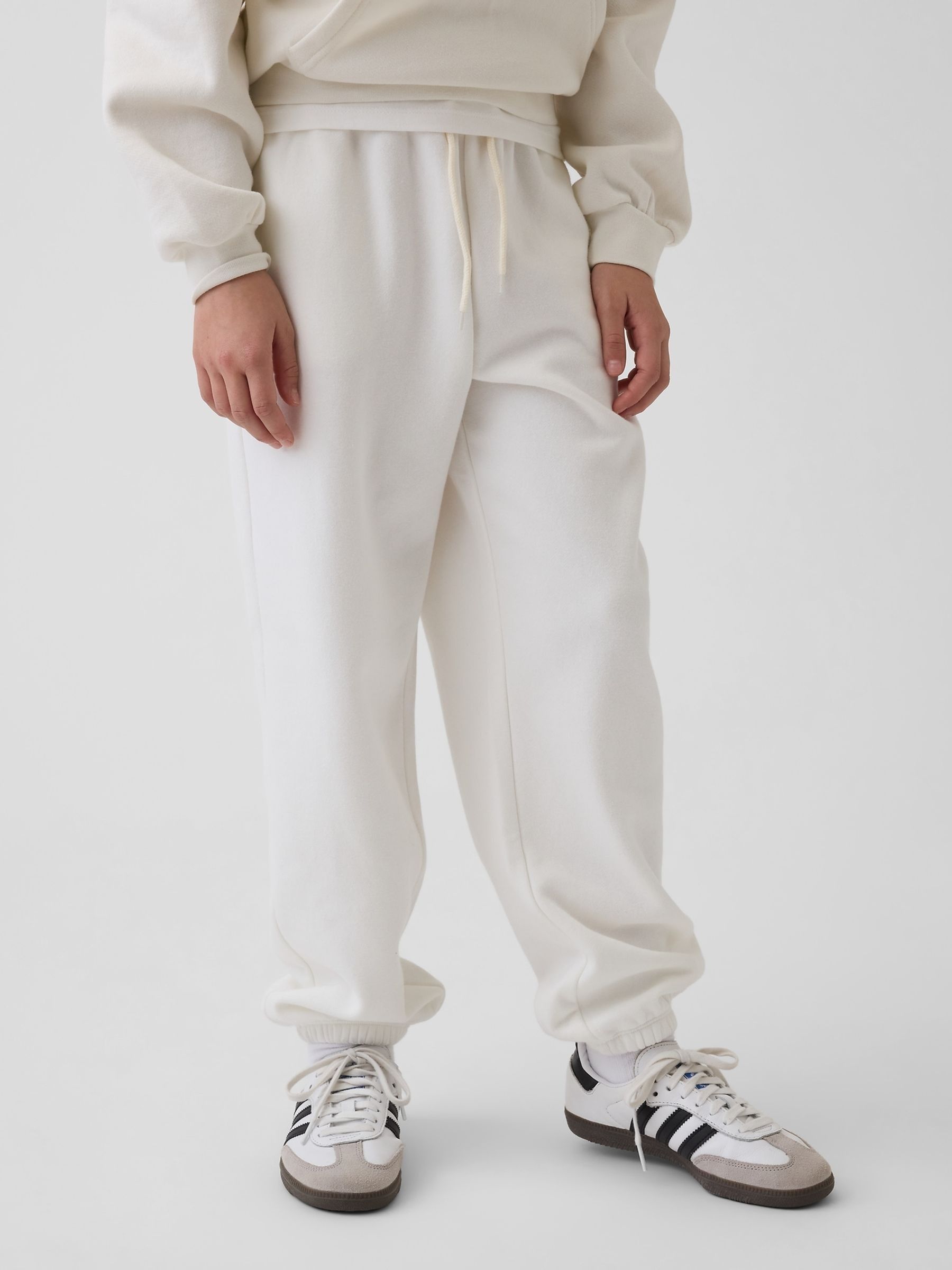 White Vintage Soft Relaxed Joggers - Image 1 of 6