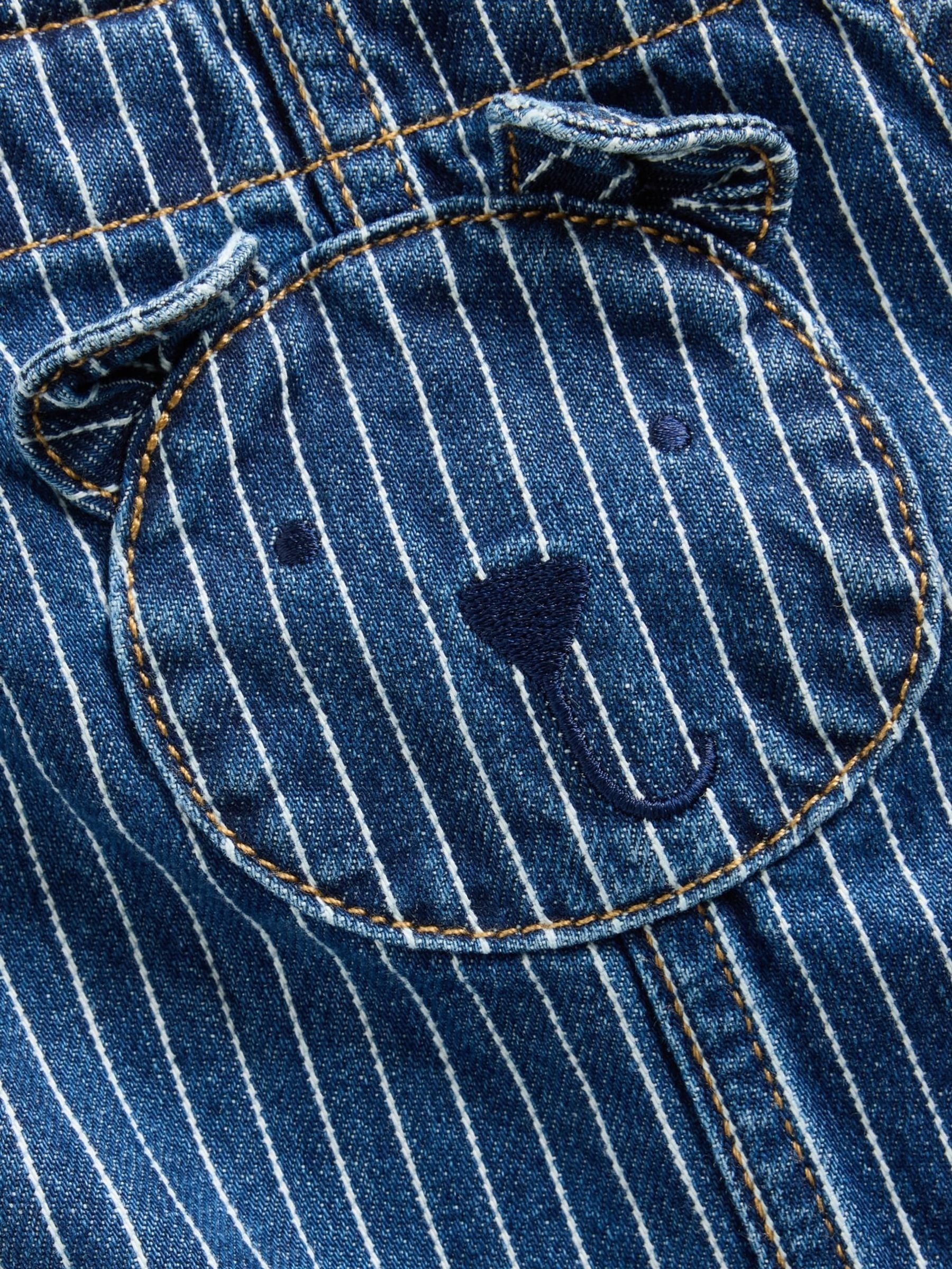 Blue Denim Stripe Brannan Bear Overalls - Image 3 of 3