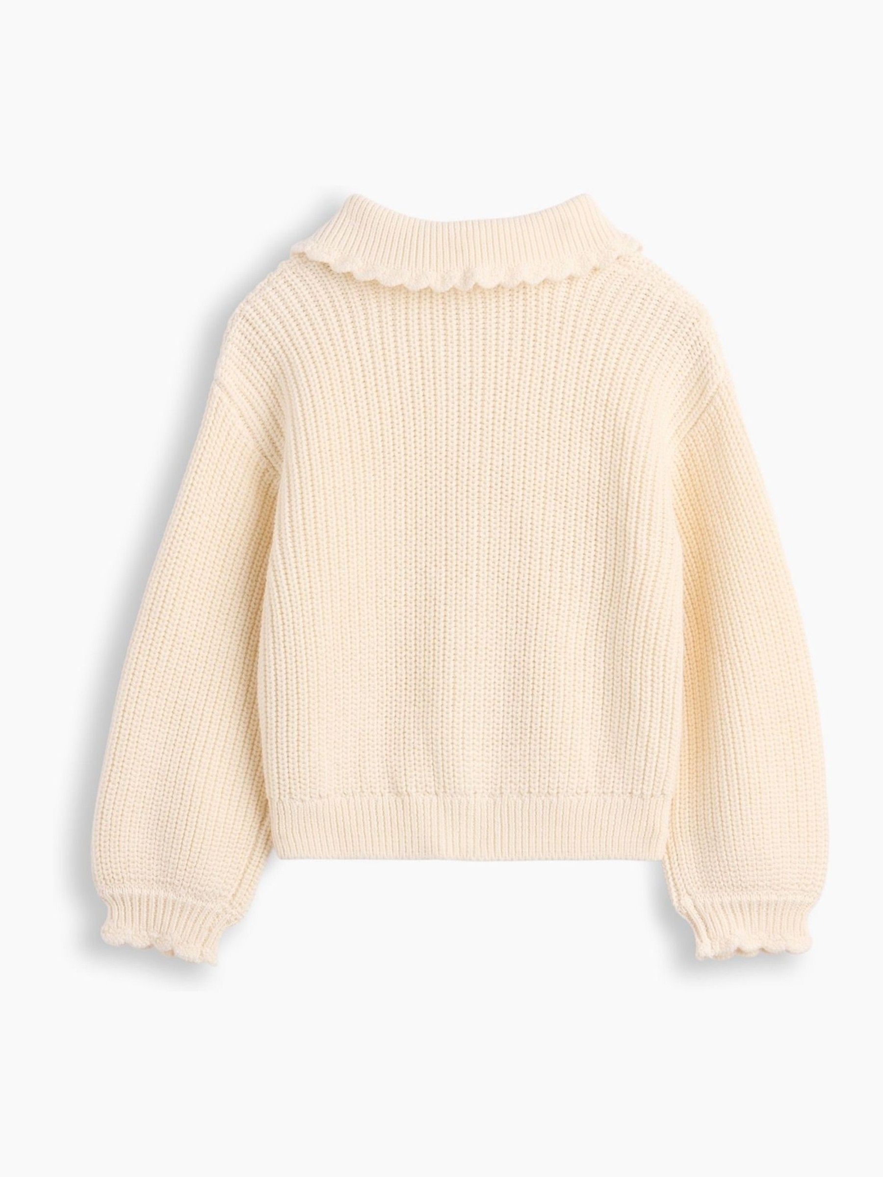Cream Baby and Toddler Collared Cardigan Jumper - Image 2 of 3