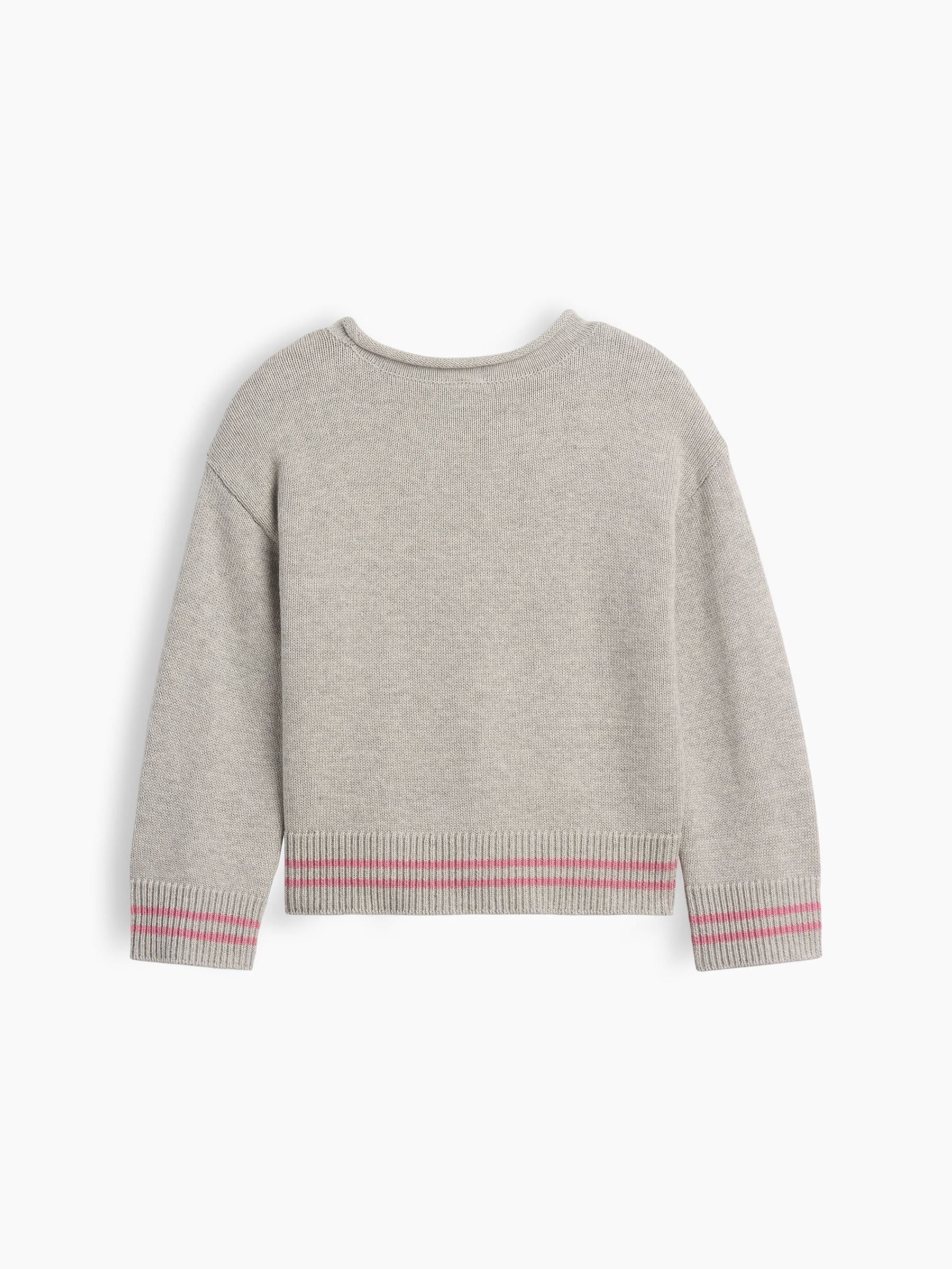 Grey Heart Boxy Rolled Neck Jumper - Image 2 of 2