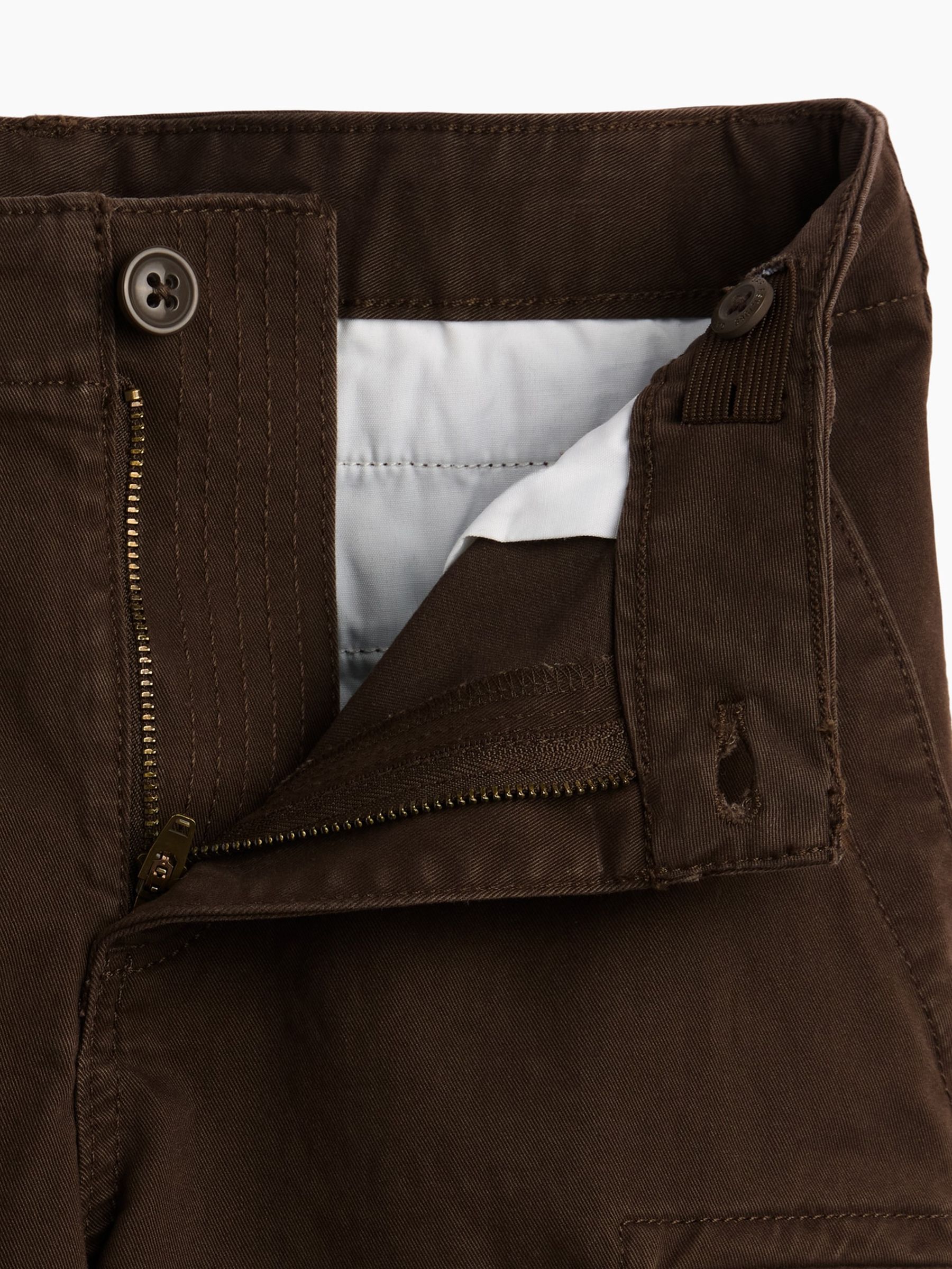 Dark Brown Loose Cargo Trousers - Image 5 of 5