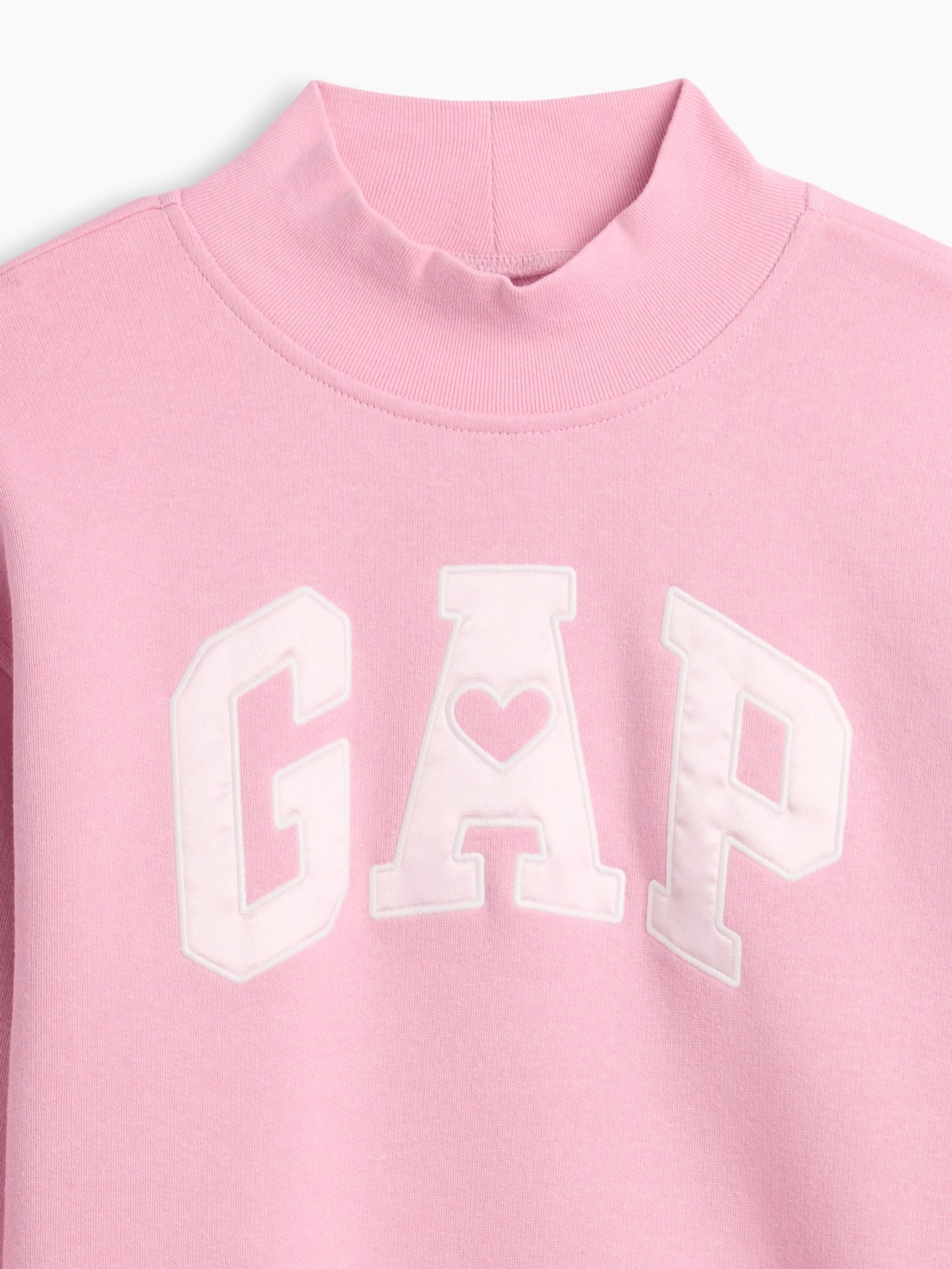 Pink Oversized Mock Neck Logo Sweatshirt - Image 4 of 4