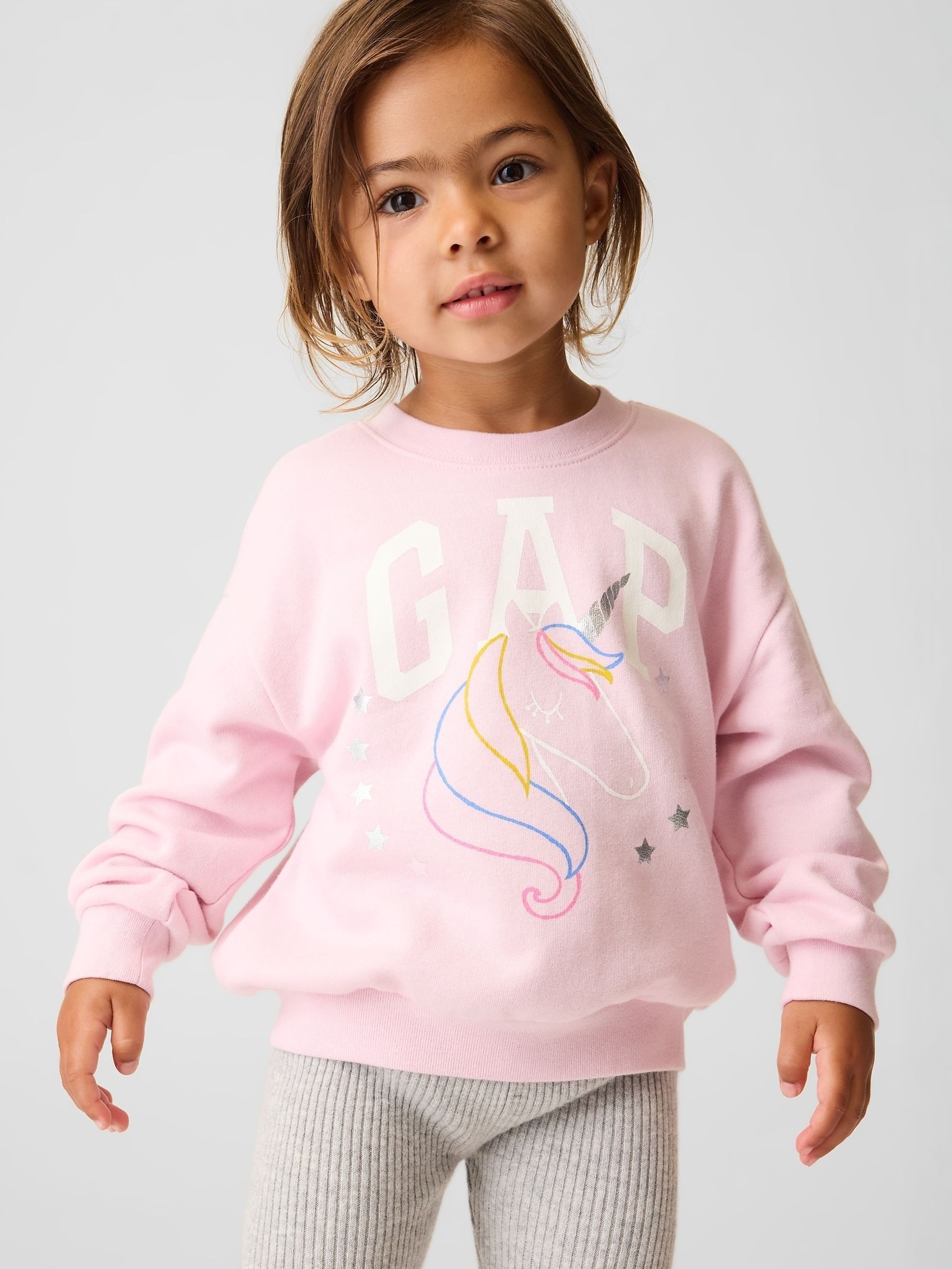 Pink Unicorn French Terry Logo Sweatshirt - Image 1 of 4