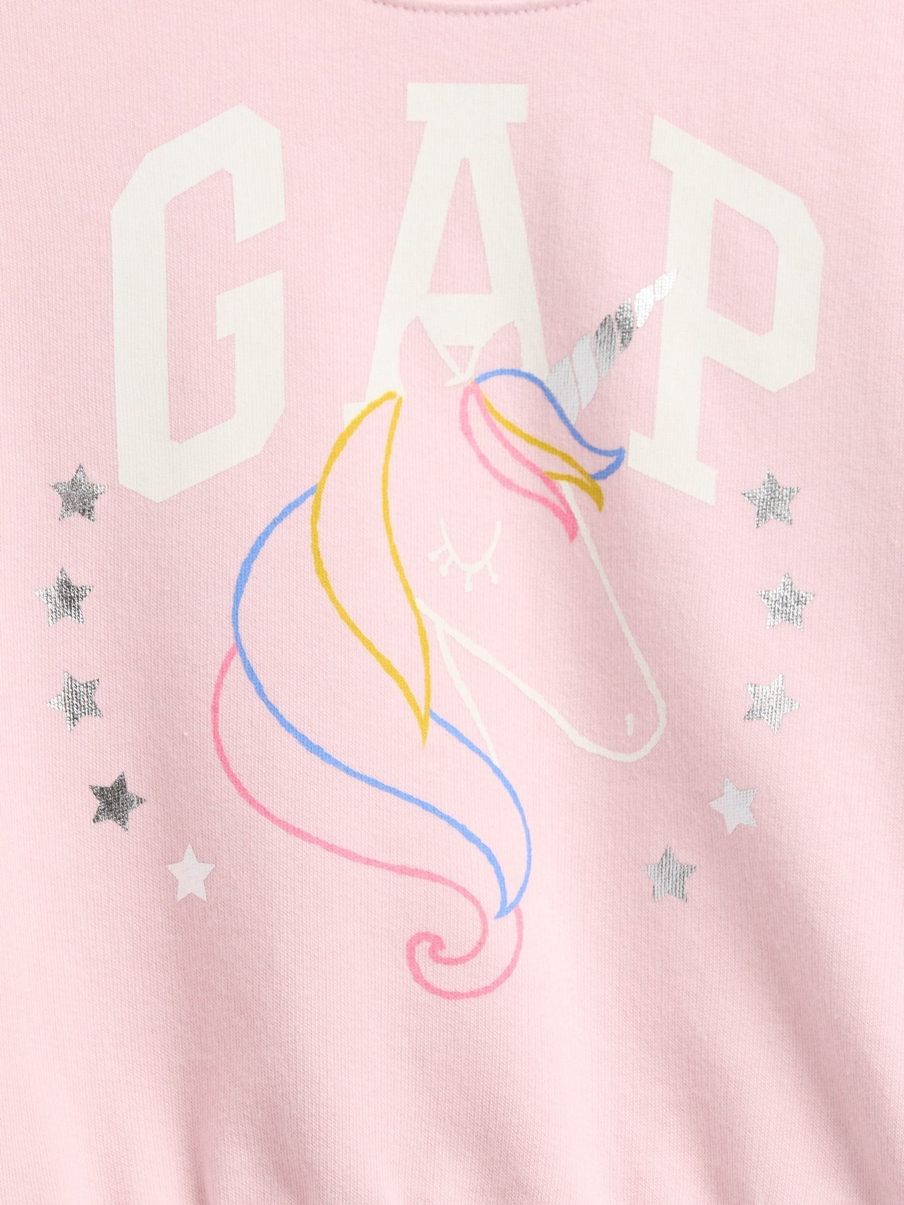 Pink Unicorn French Terry Logo Sweatshirt - Image 4 of 4