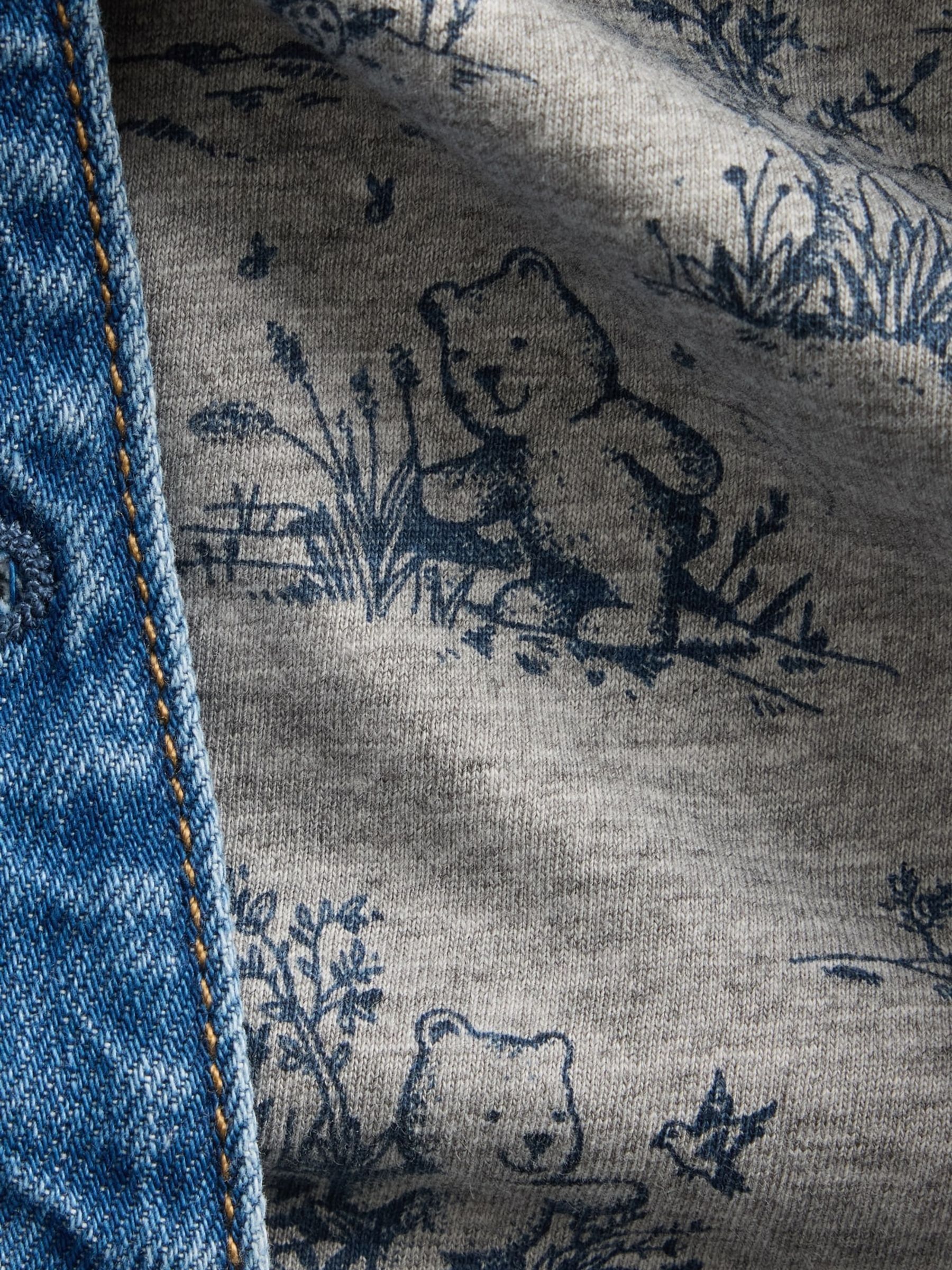Medium Wash Denim Brannan Bear Hooded Jacket - Image 3 of 3