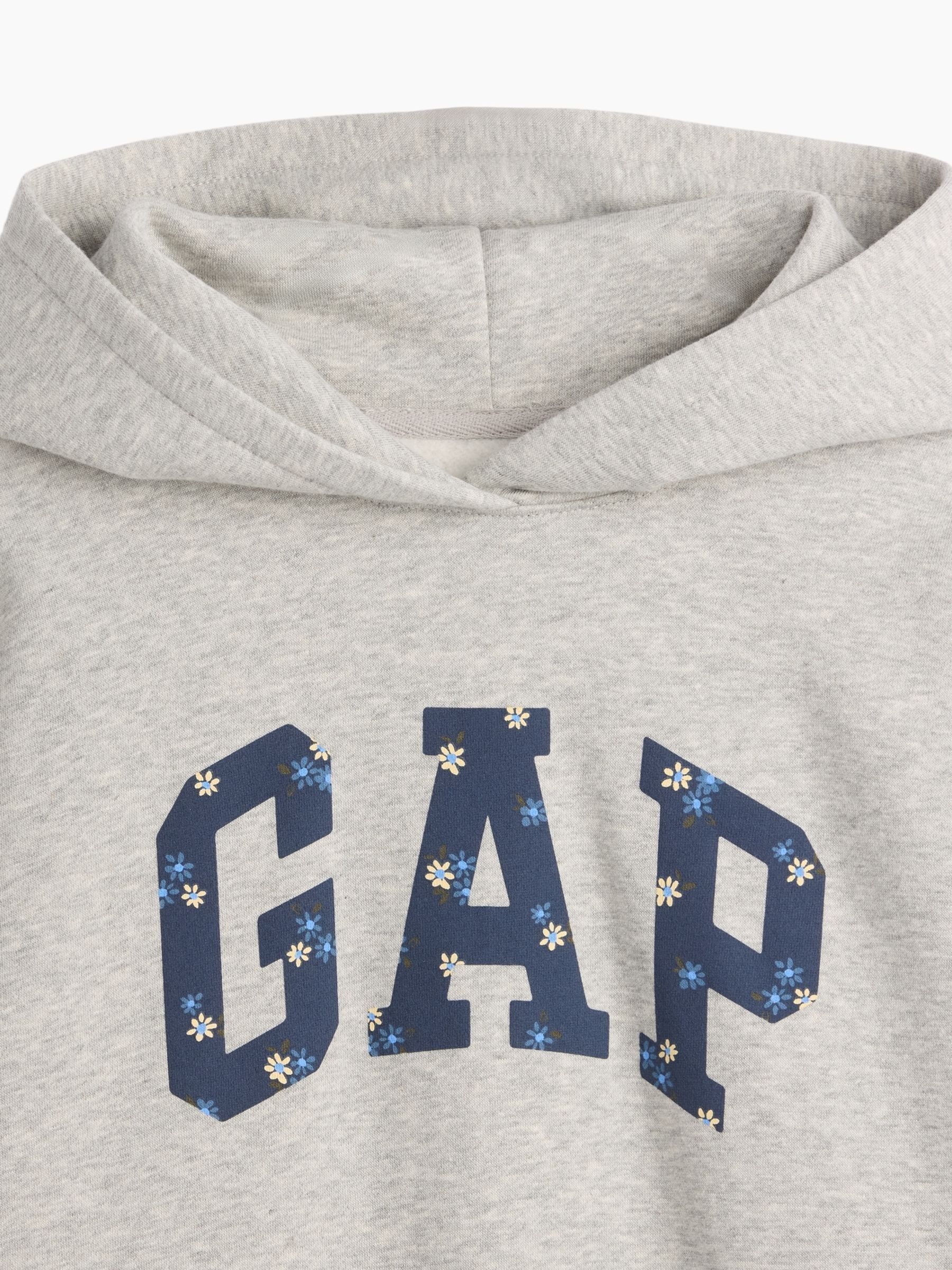 Grey/Blue Floral VintageSoft Oversized Logo Hoodie - Image 4 of 4 Grey/Blue Floral VintageSoft Oversized Logo Hoodie - Image 4 of 4