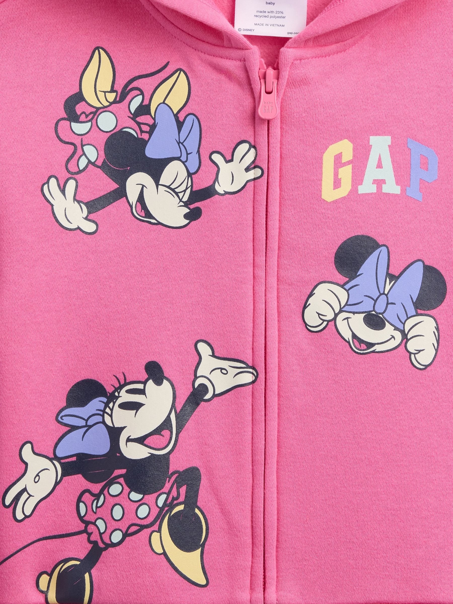 Pink × Disney Minnie Mouse Relaxed Graphic Zip Hoodie - Image 3 of 3
