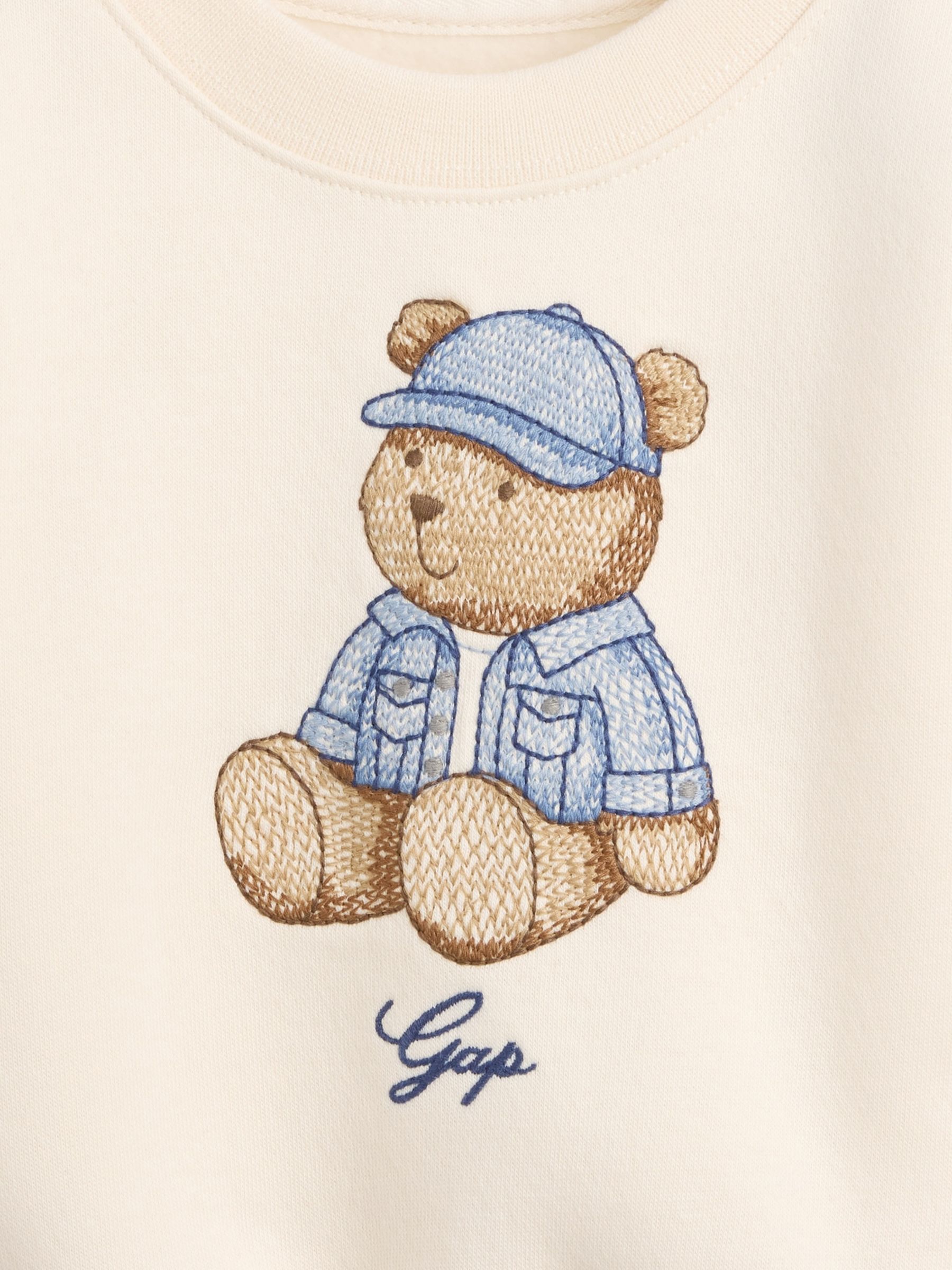 Cream/Blue VintageSoft Brannan Bear Sweat Set - Image 3 of 3