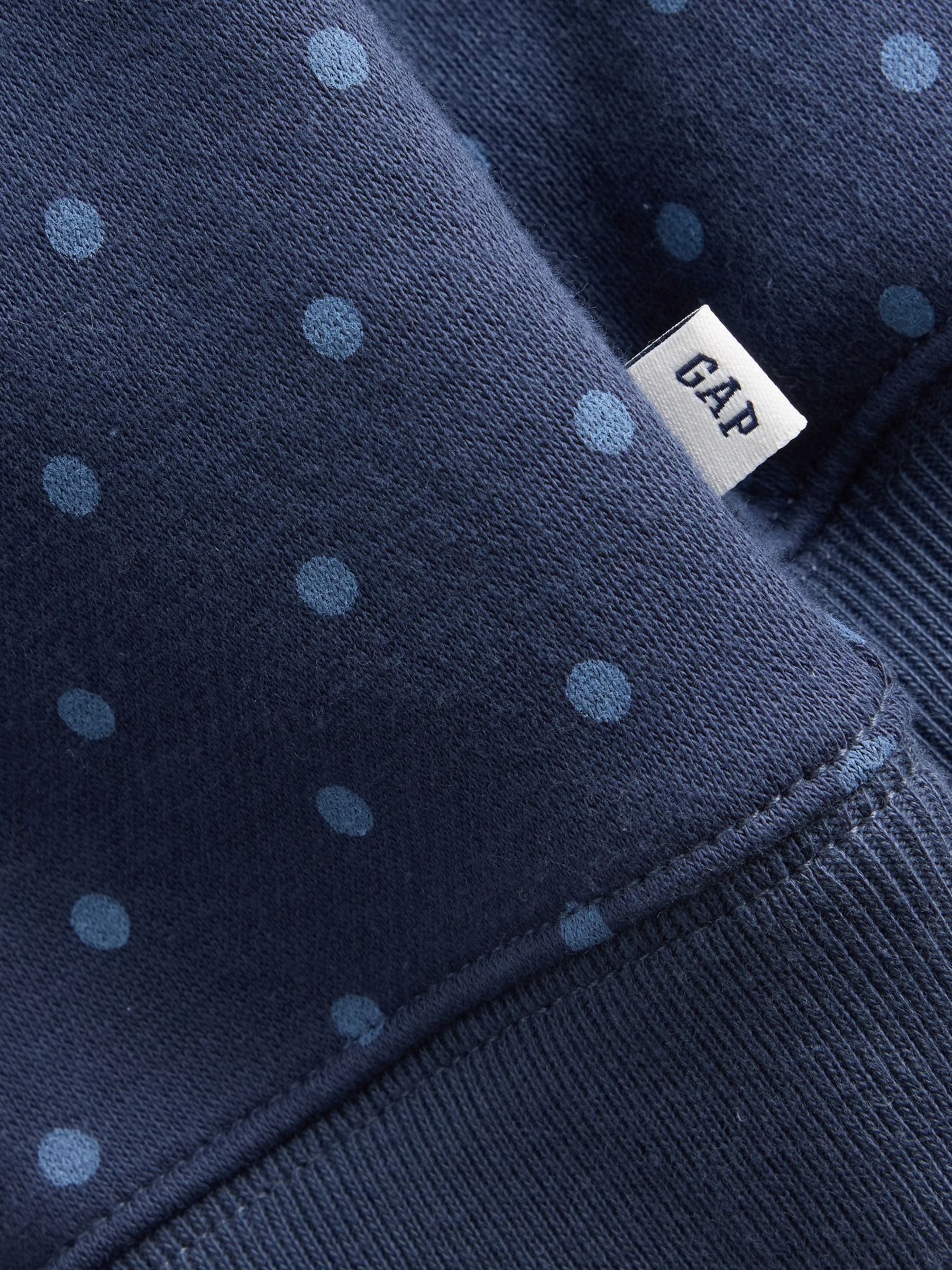 Navy Polka Dot VintageSoft Oversized Logo Hoodie - Image 4 of 4 Navy Polka Dot VintageSoft Oversized Logo Hoodie - Image 4 of 4