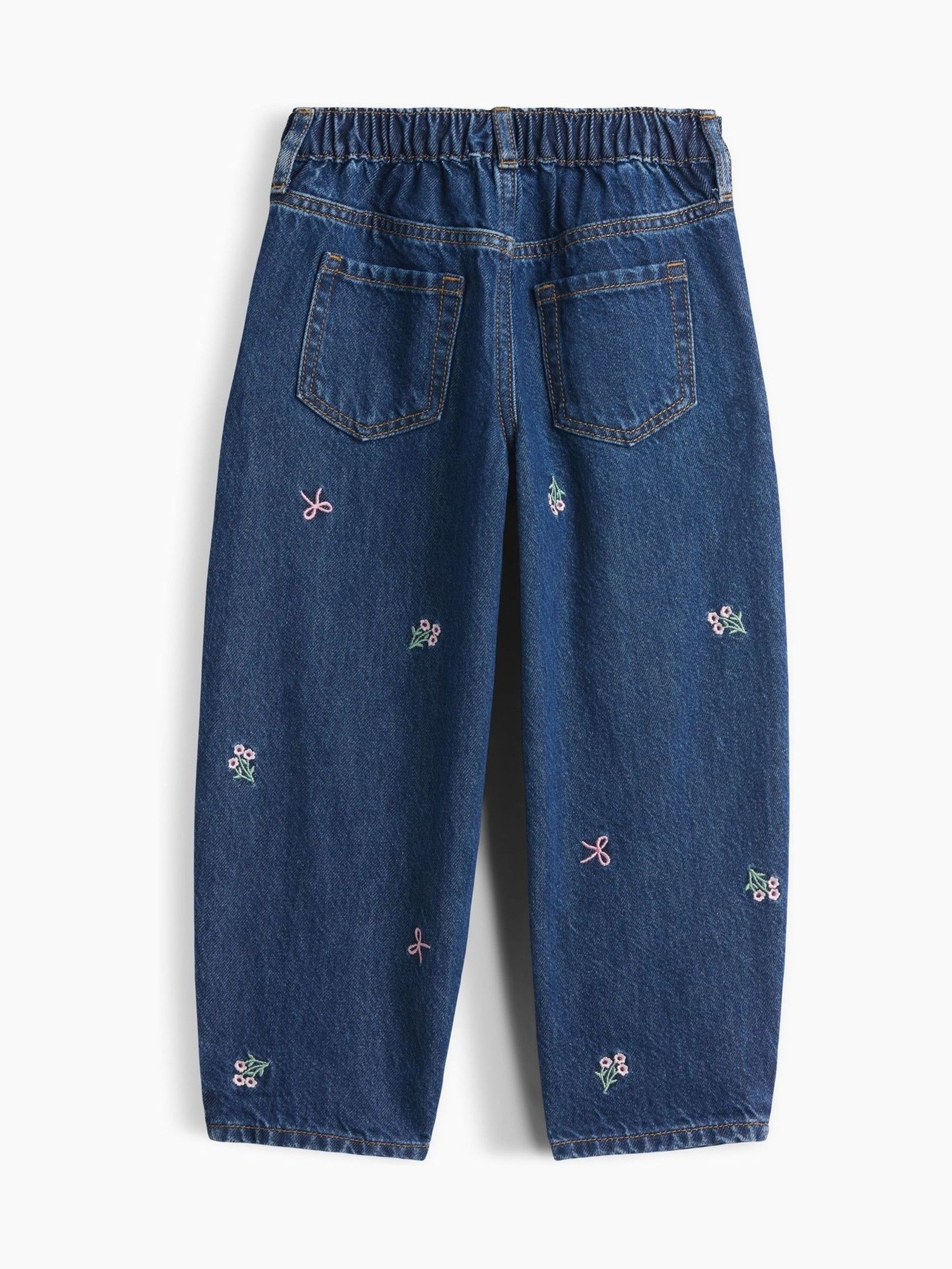 Medium Wash Bow Embroidered Horseshoe Jeans - Image 2 of 3 Medium Wash Bow Embroidered Horseshoe Jeans - Image 2 of 3