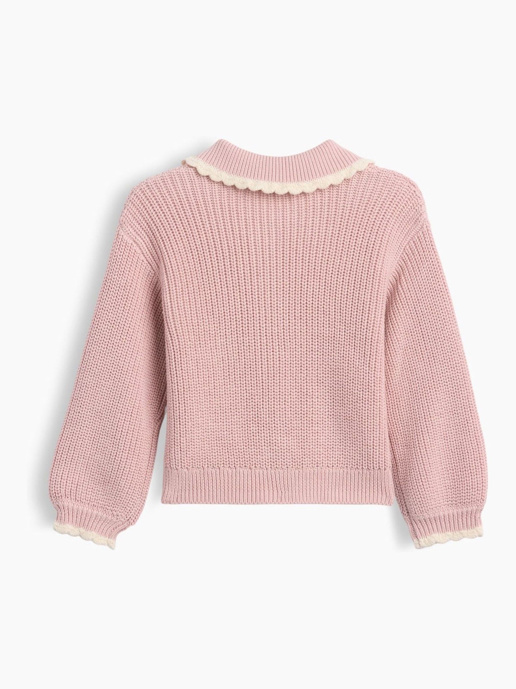 Pink Baby and Toddler Collared Cardigan Jumper - Image 2 of 3