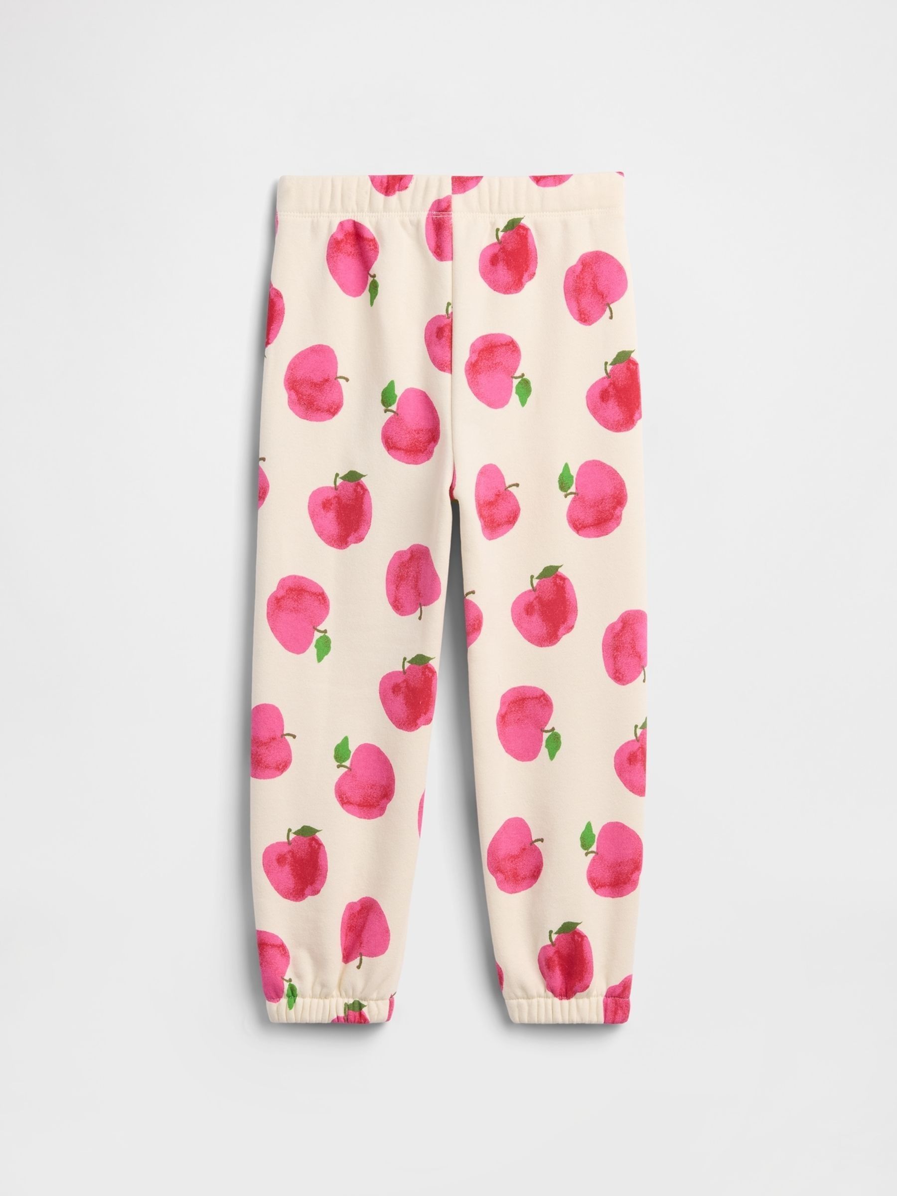 Cream/Pink Apple Relaxed Pull On Logo Joggers - Image 2 of 3