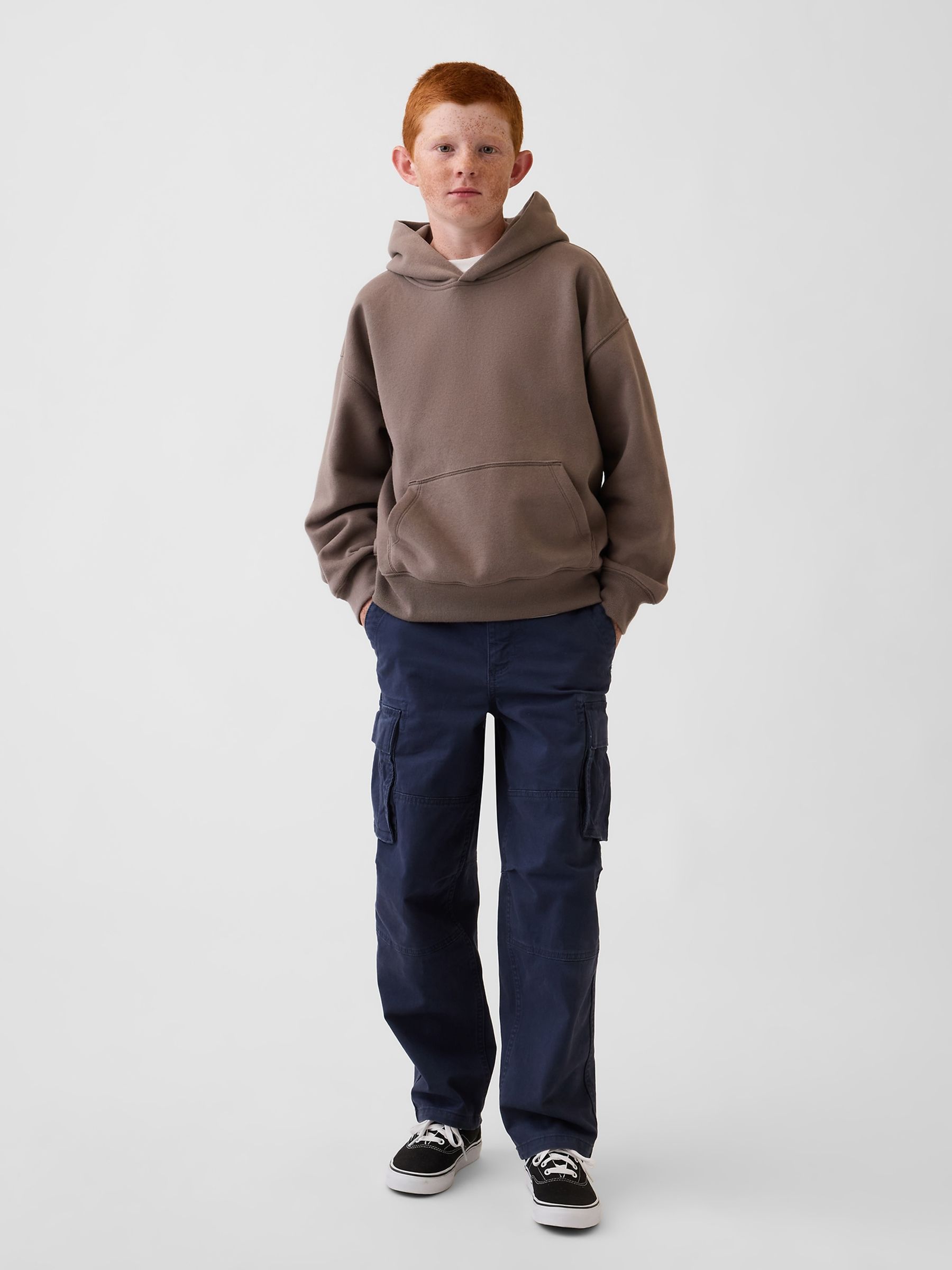 Navy Loose Cargo Trousers - Image 2 of 4