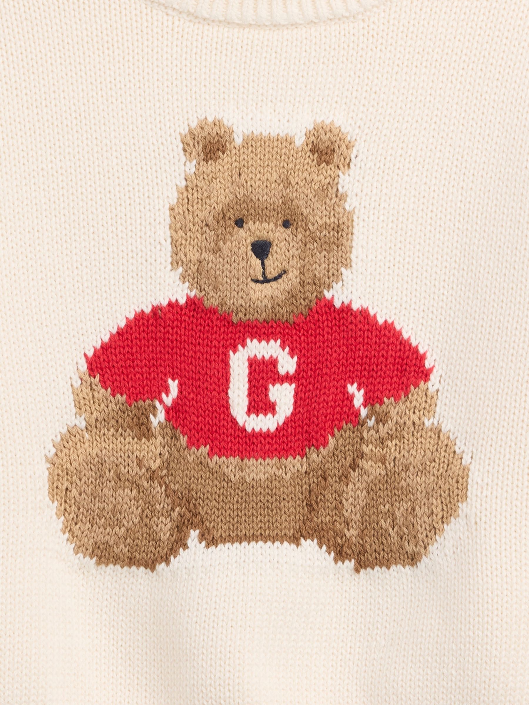 Cream Brannan Bear Crew Neck Jumper - Image 3 of 3