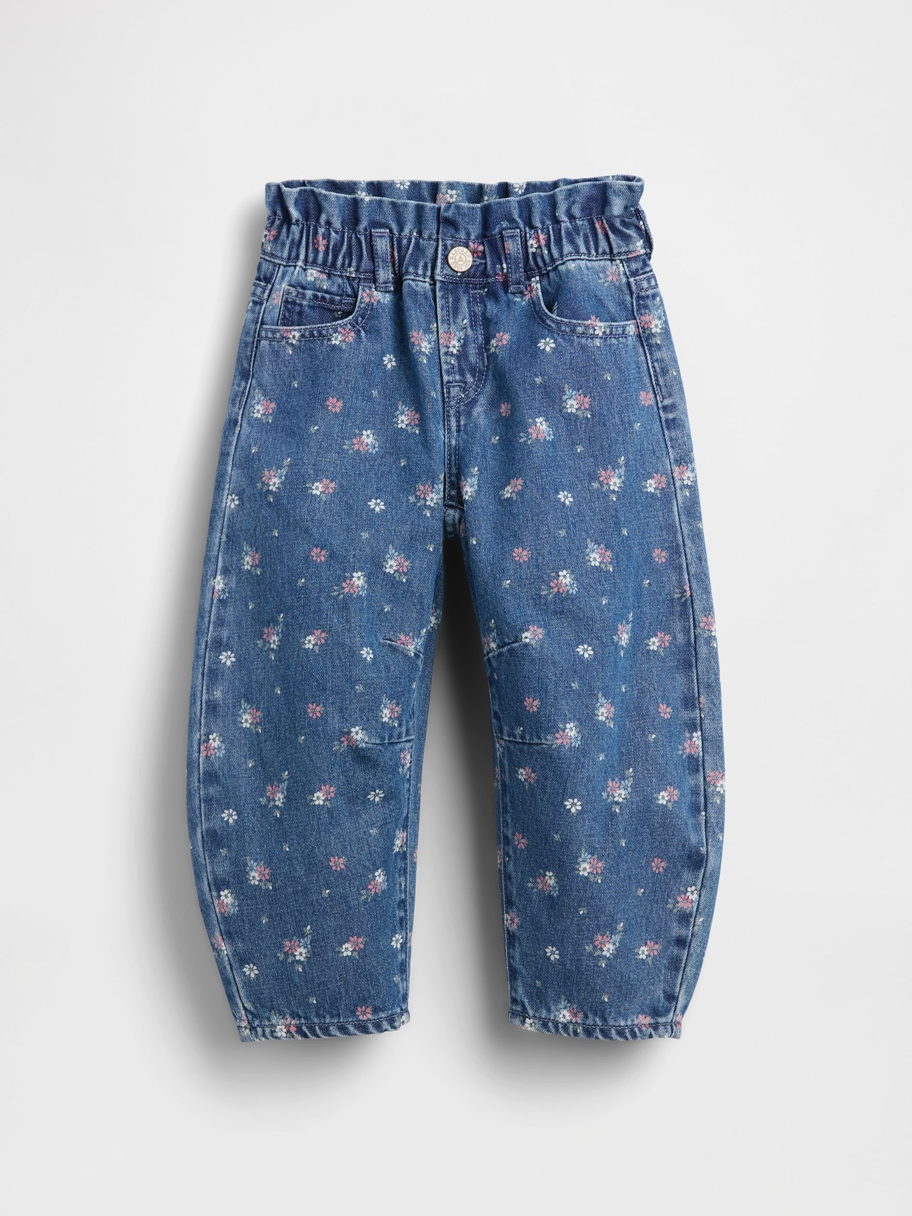 Mid Wash Floral Horseshoe Jeans - Image 1 of 2