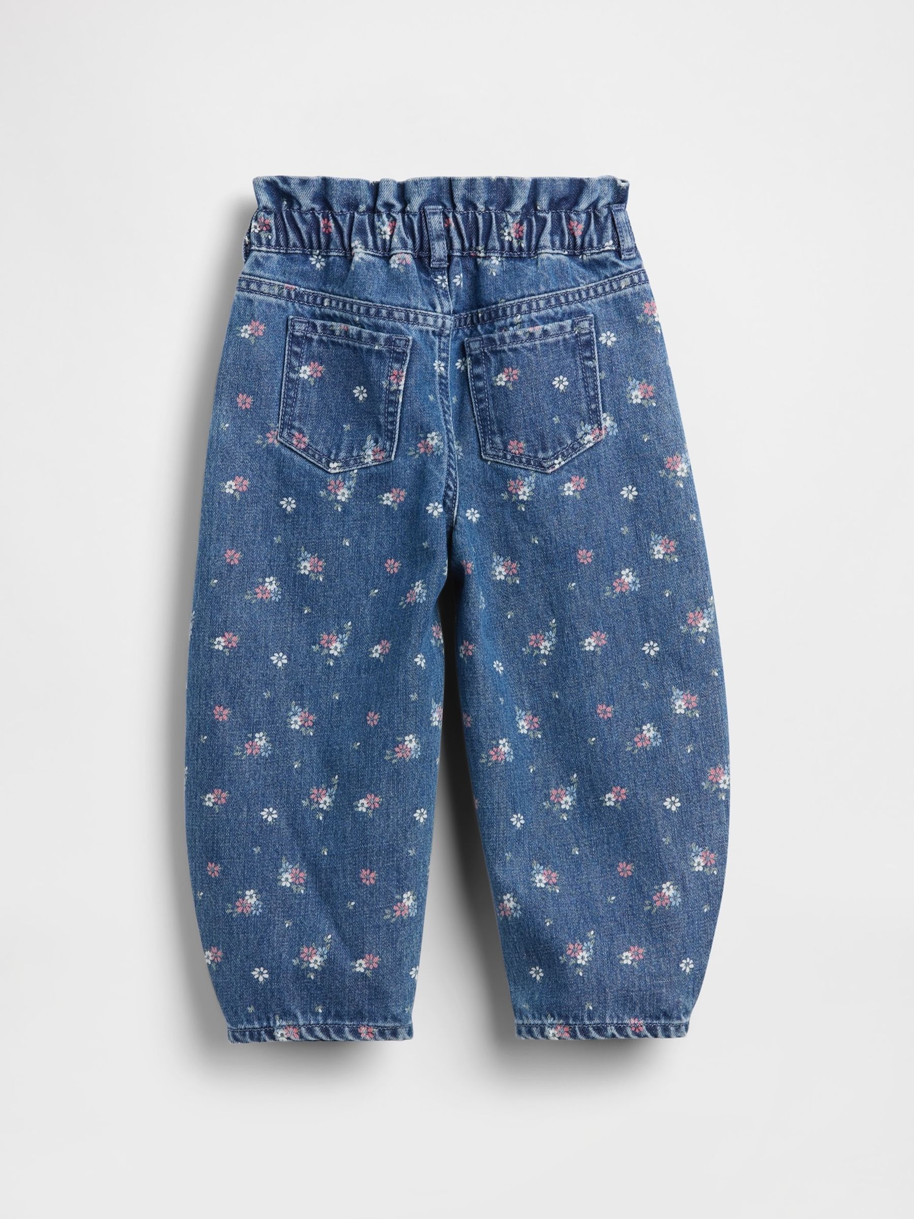 Mid Wash Floral Horseshoe Jeans - Image 2 of 2 Mid Wash Floral Horseshoe Jeans - Image 2 of 2