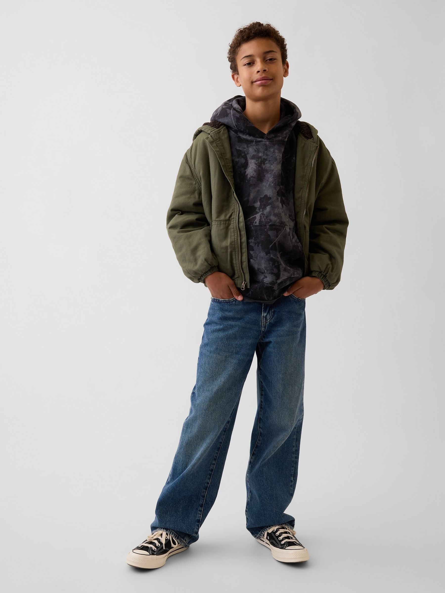 Black Camo Vintage Soft Relaxed Hoodie - Image 3 of 4