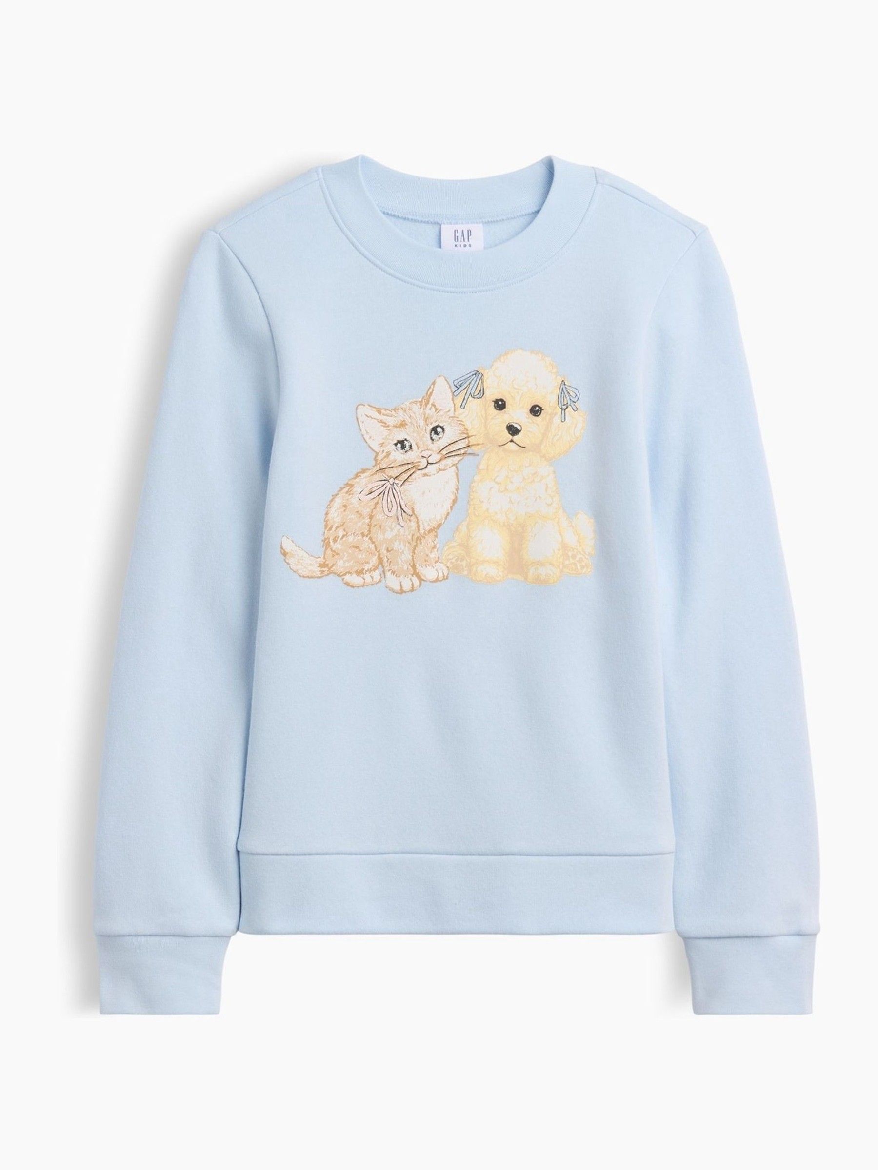 Blue Crew Neck Graphic Sweatshirt - Image 1 of 3 Blue Crew Neck Graphic Sweatshirt - Image 1 of 3