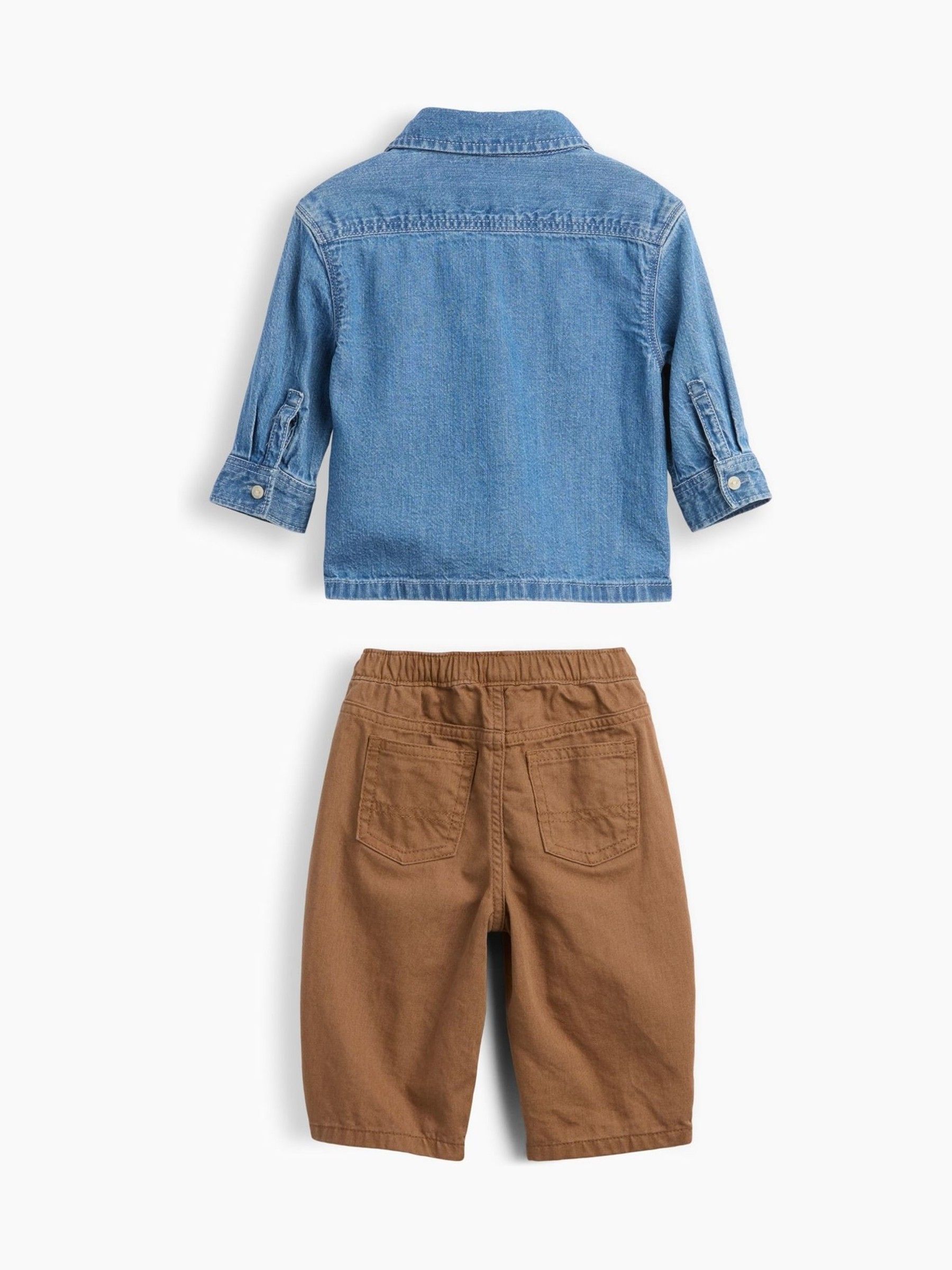 Light Wash/ Brown Denim Outfit Set - Image 2 of 2