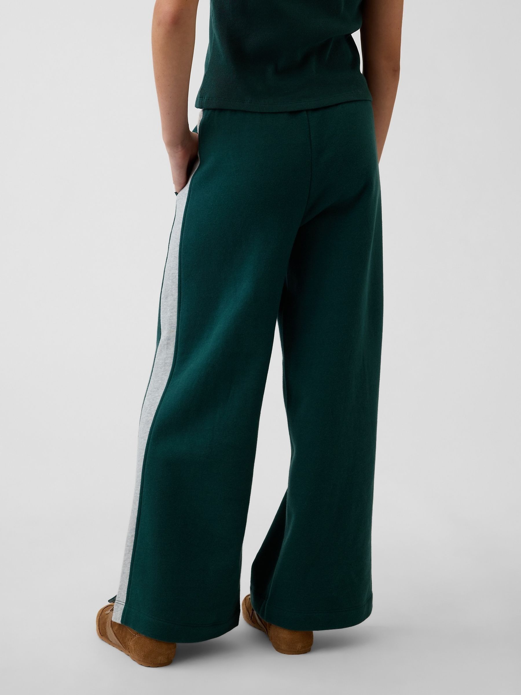 Dark Green VintageSoft Baggy Varsity Joggers - Image 2 of 5