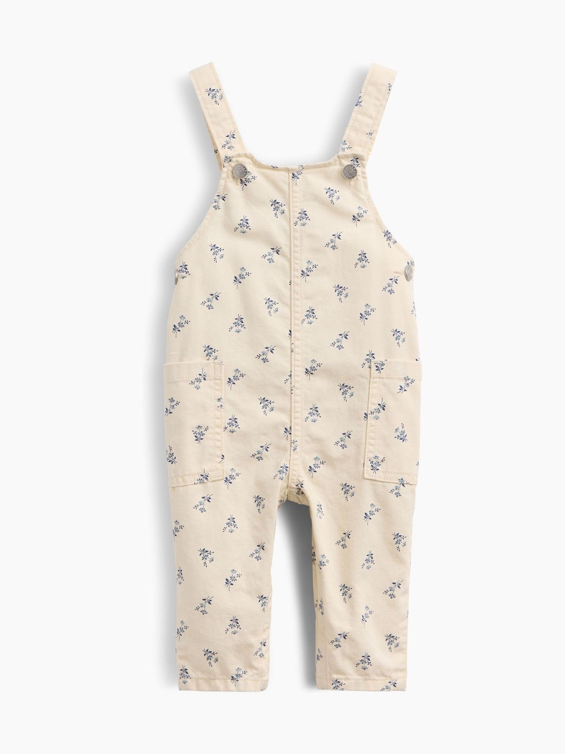 Cream Floral Print Dunagrees - Image 1 of 3