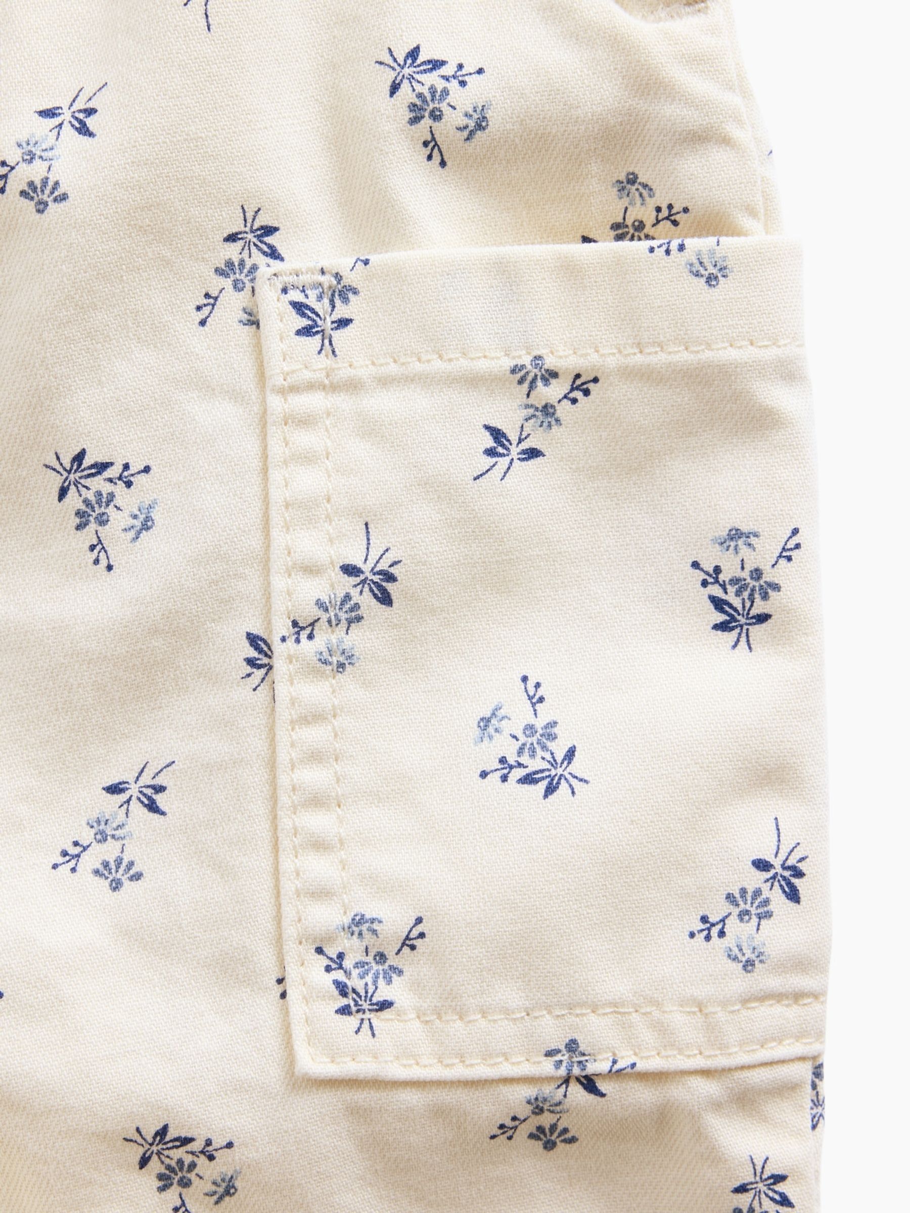 Cream Floral Print Dunagrees - Image 3 of 3