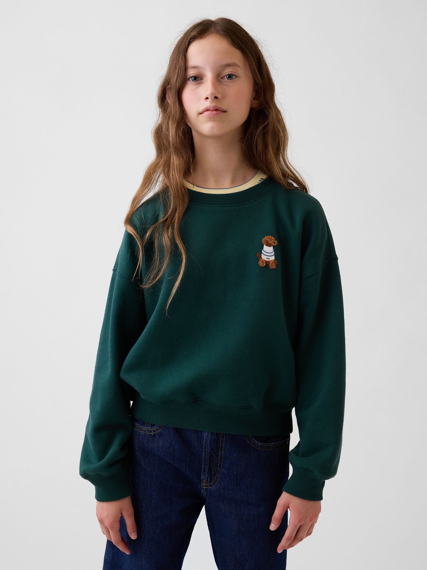 Green Dog Vintage Soft Wedge Sweatshirt - Image 1 of 5 Green Dog Vintage Soft Wedge Sweatshirt - Image 1 of 5