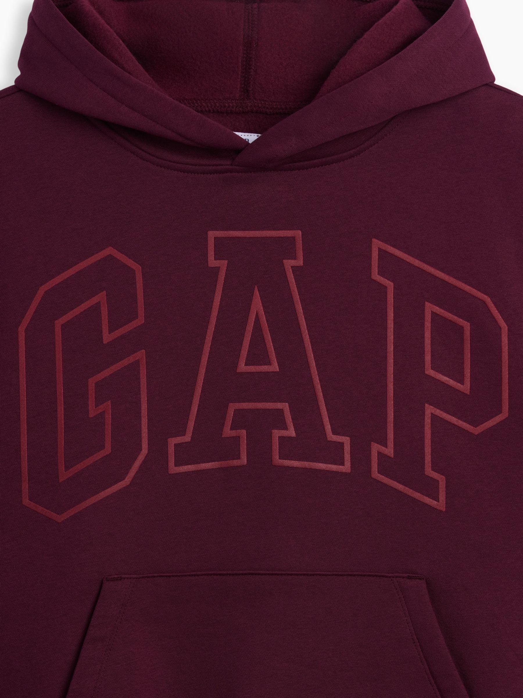 Burgundy Relaxed Logo Hoodie - Image 5 of 5