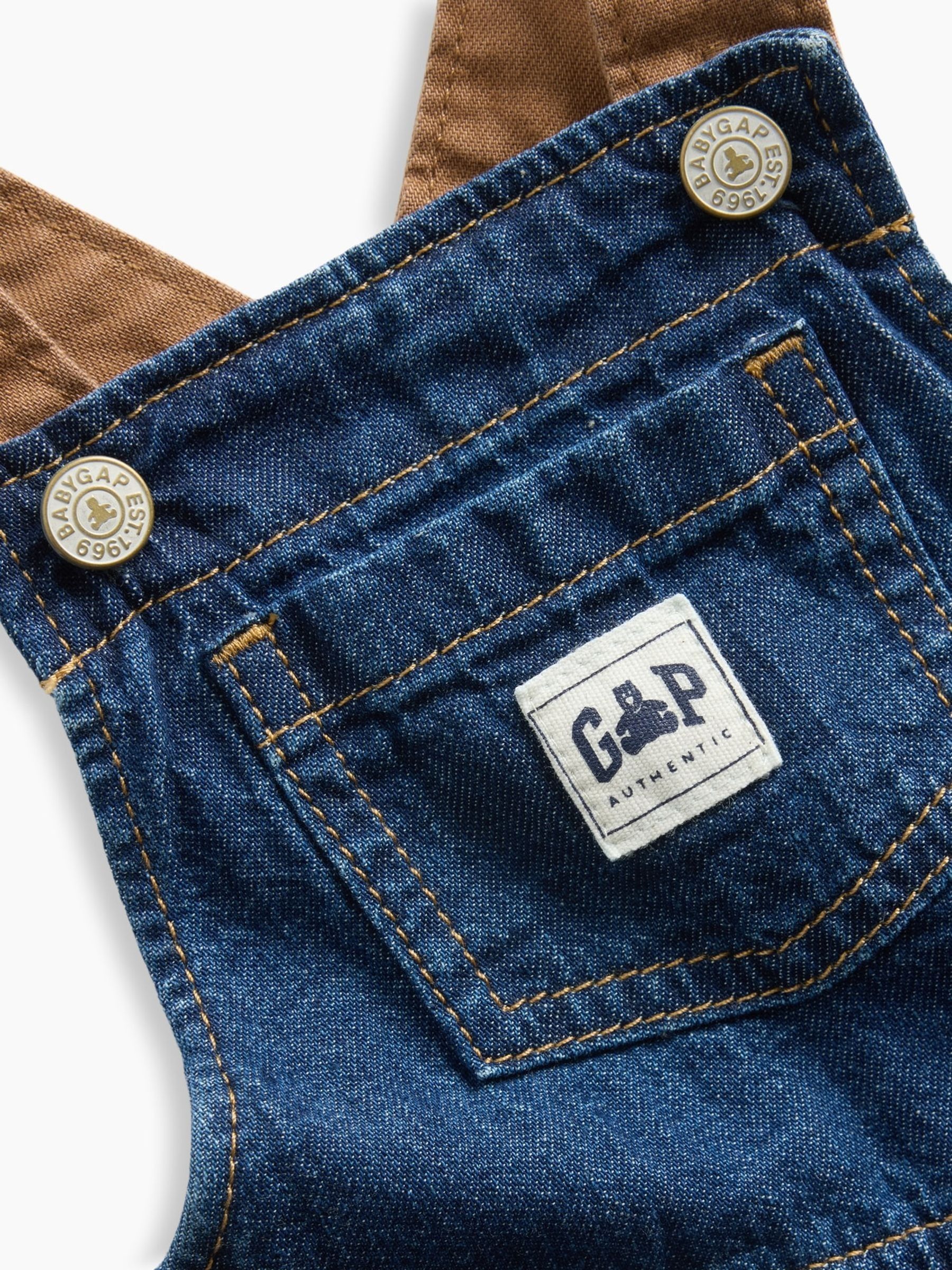 Blue Baby Denim Dungarees - Image 3 of 3 Blue Baby Denim Dungarees - Image 3 of 3
