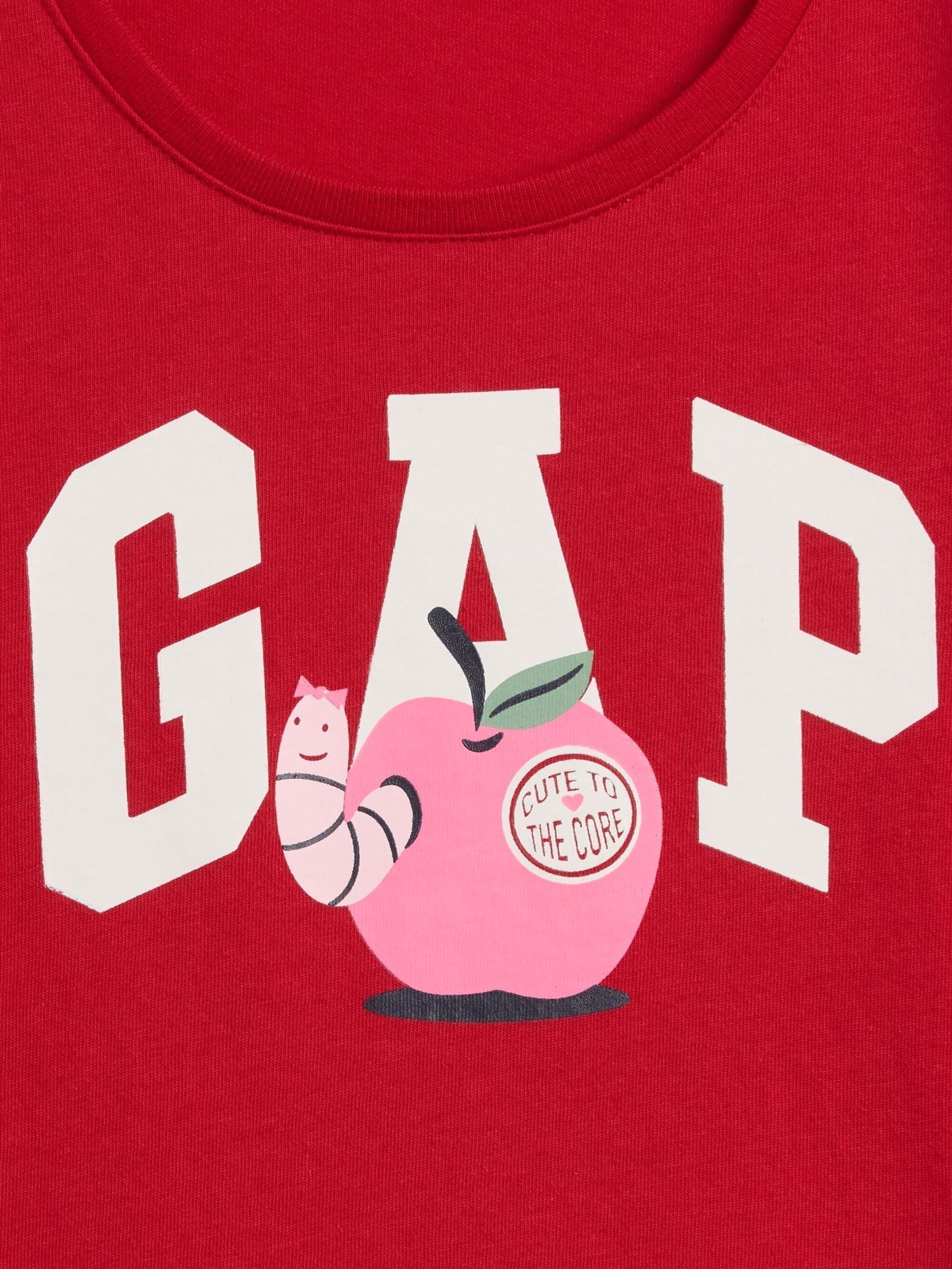 Red Apple Graphic Long Sleeve T-Shirt - Image 3 of 3
