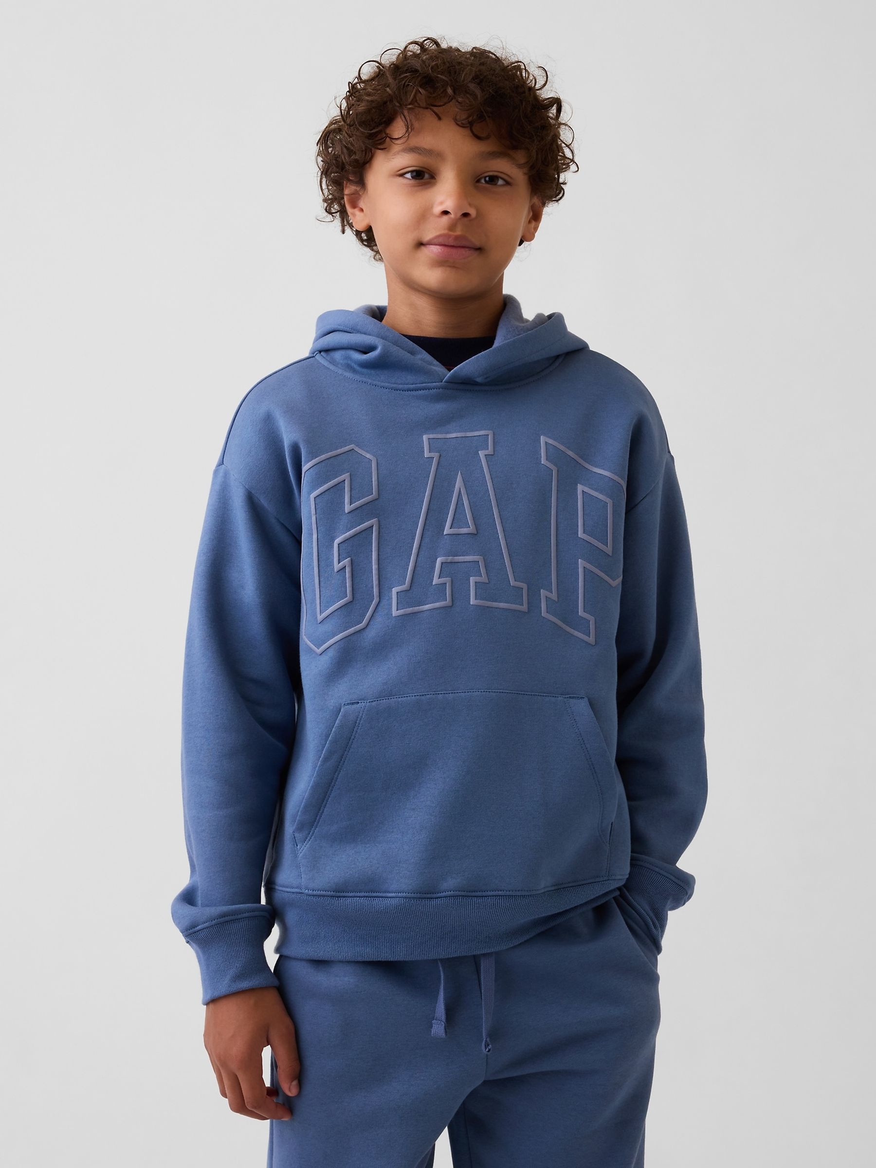 Blue Relaxed Logo Hoodie - Image 1 of 5