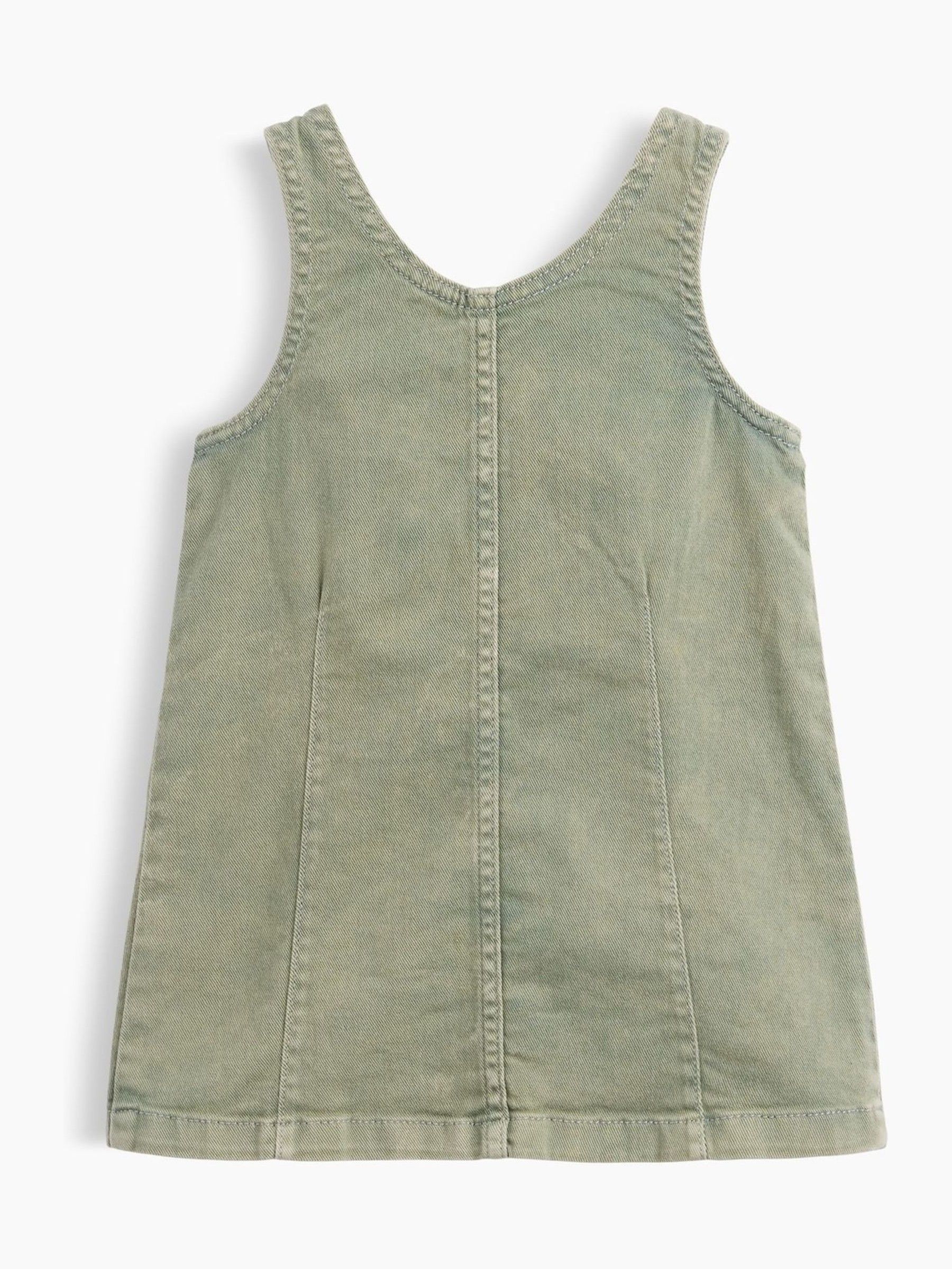 Green Denim Heart Pocket Shift Dress - Image 3 of 3