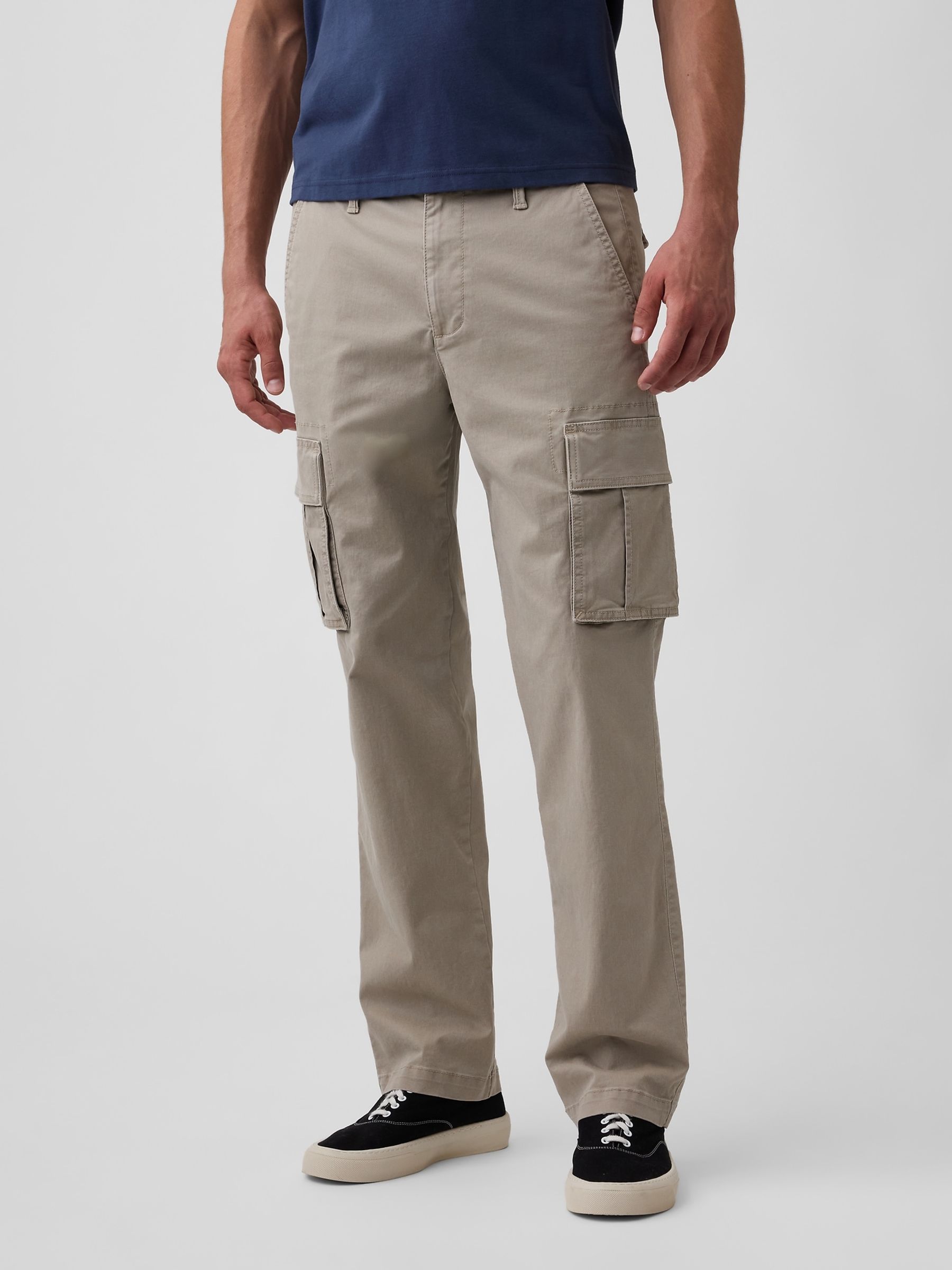 Grey Essential Straight Cargo Trousers - Image 1 of 6