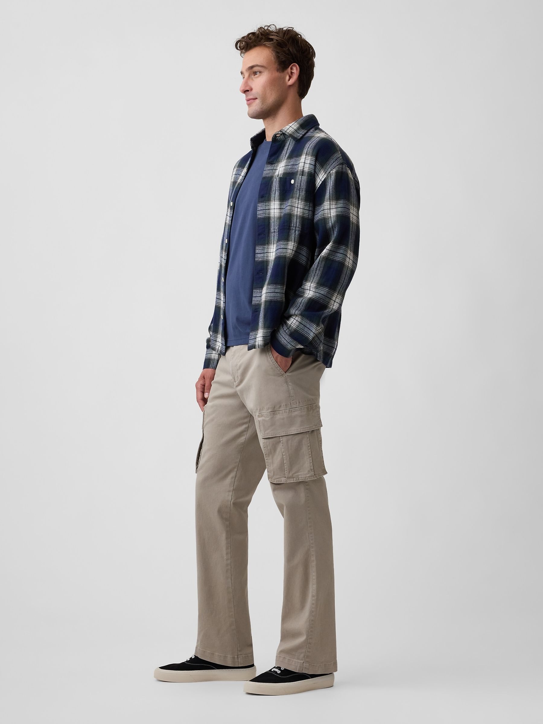 Grey Essential Straight Cargo Trousers - Image 4 of 6