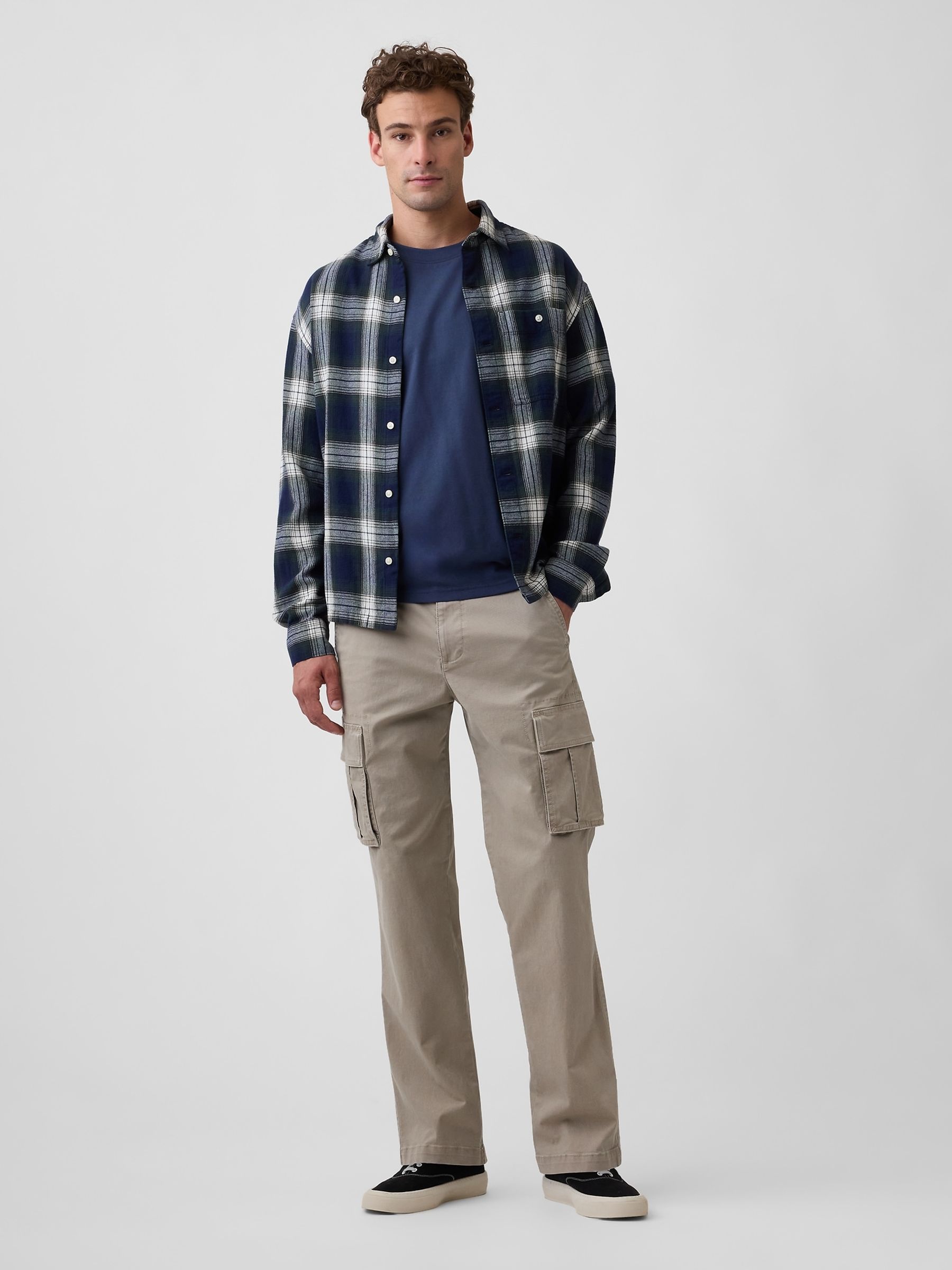 Grey Essential Straight Cargo Trousers - Image 5 of 6