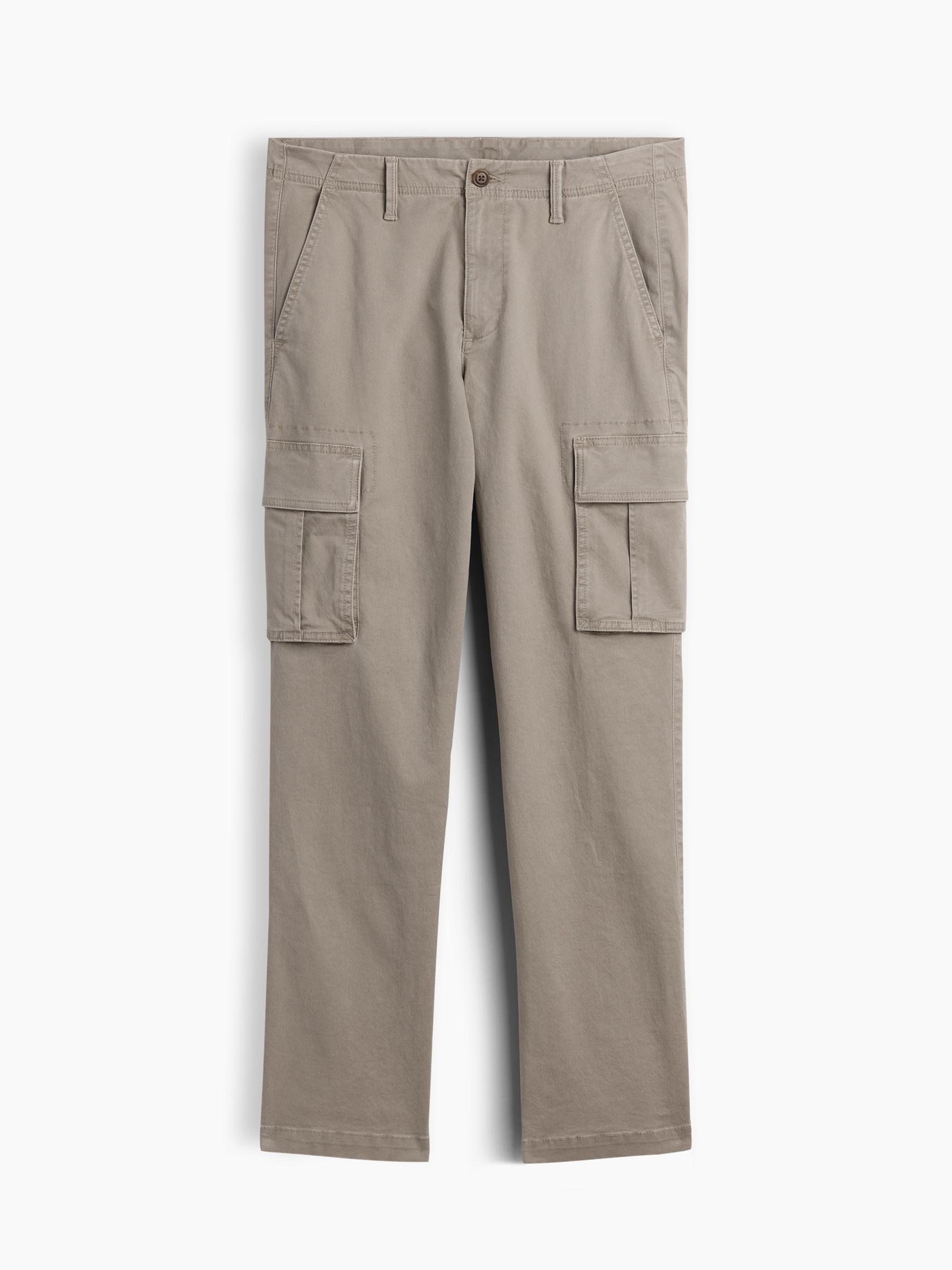 Grey Essential Straight Cargo Trousers - Image 6 of 6